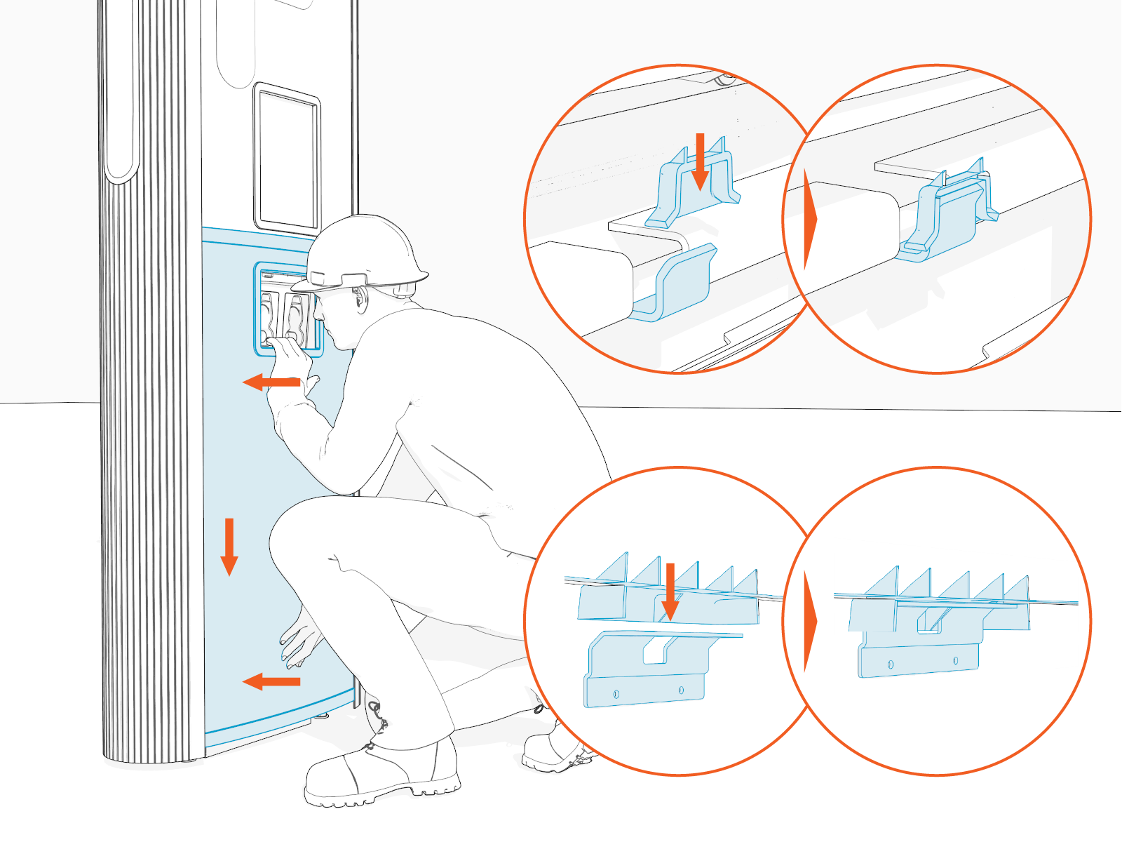 Technical illustration depicts the procedural step.