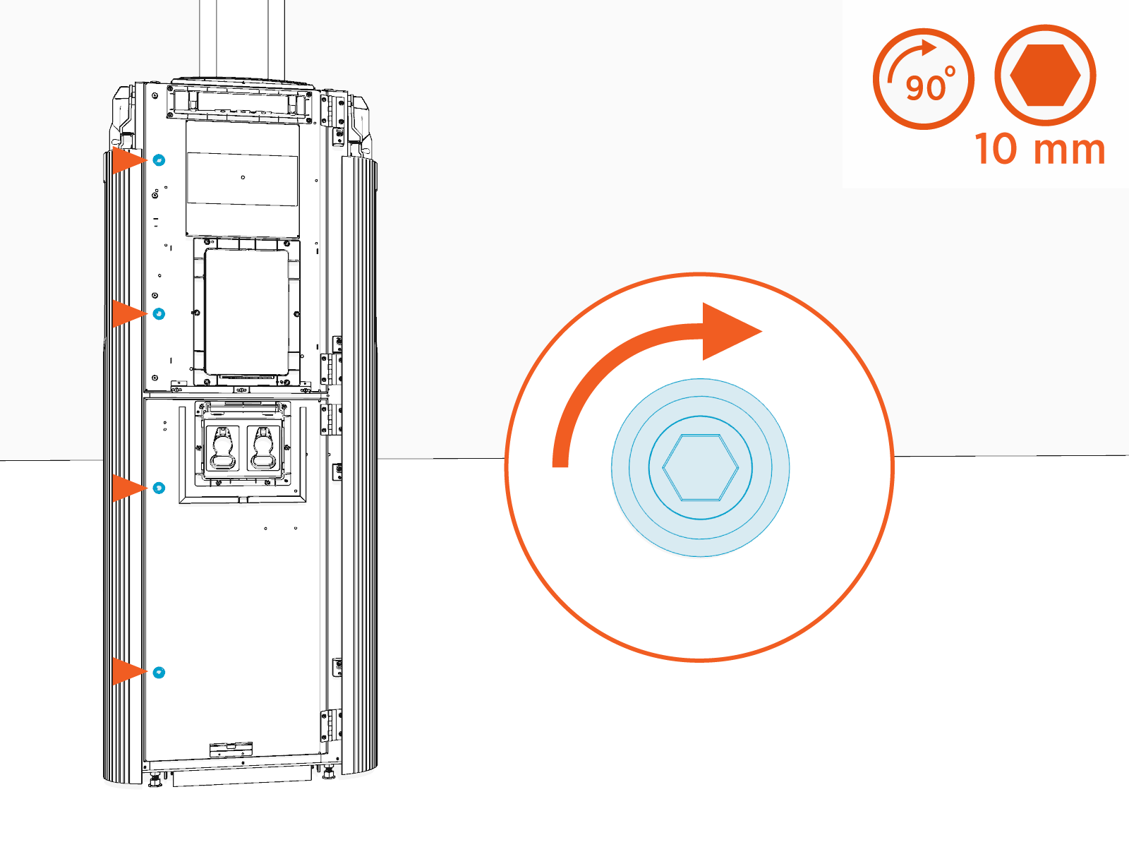 Technical illustration depicts the procedural step.
