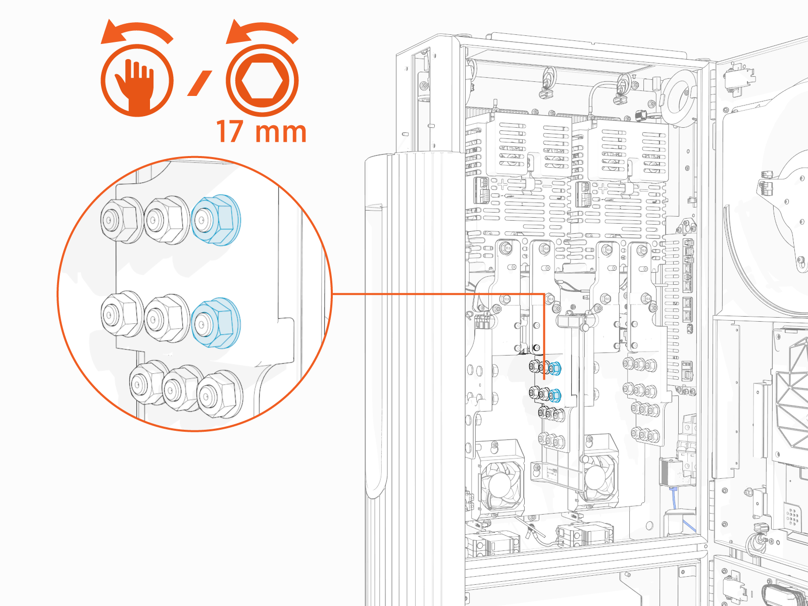 Technical illustration depicts the procedural step.