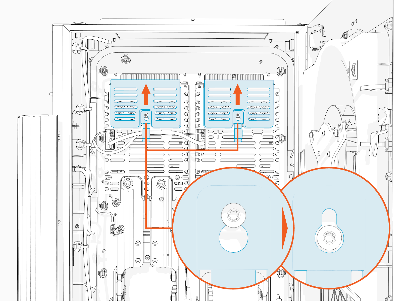 Technical illustration depicts the procedural step.