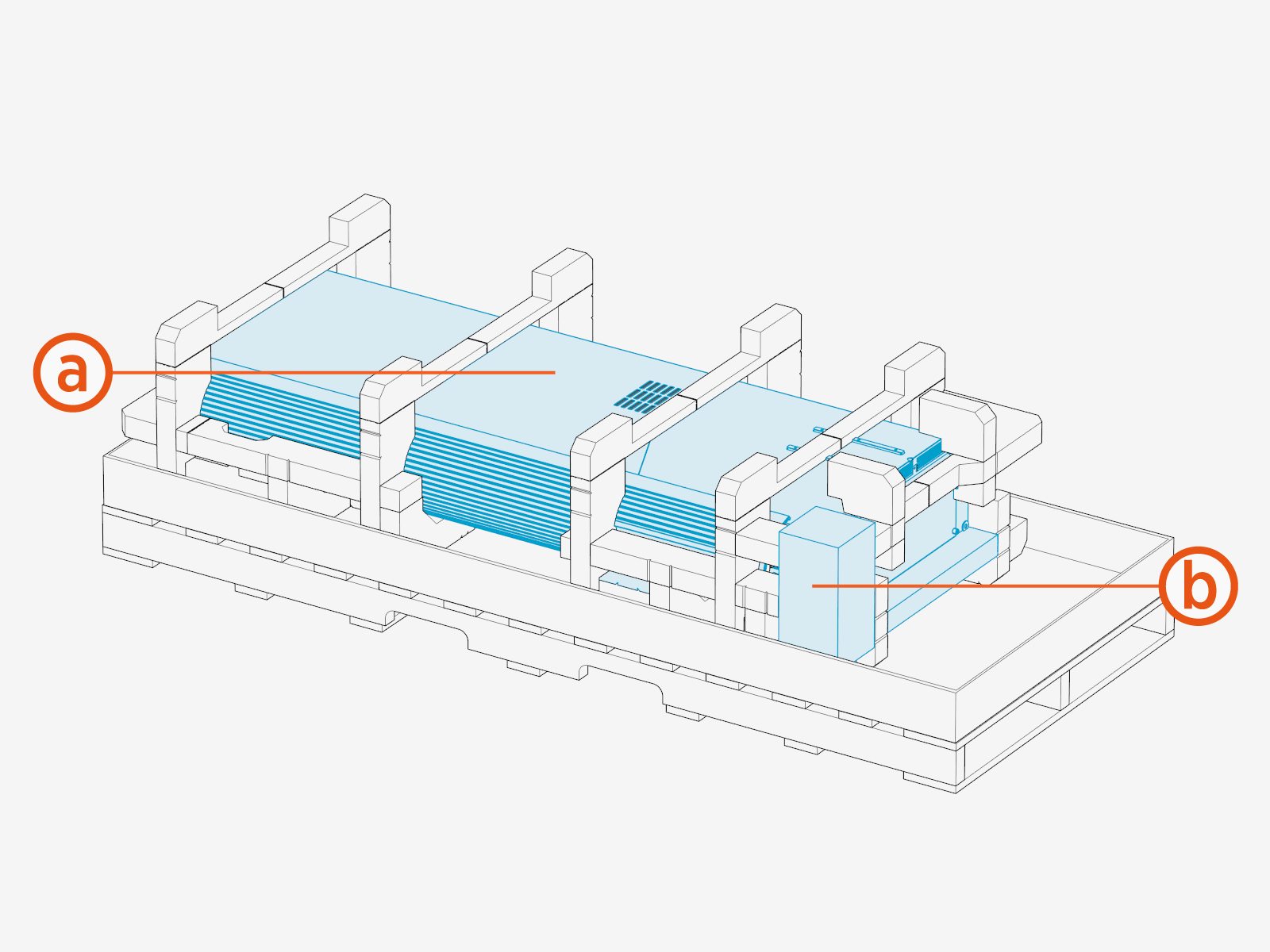 Labeled diagram of product, tools or parts.