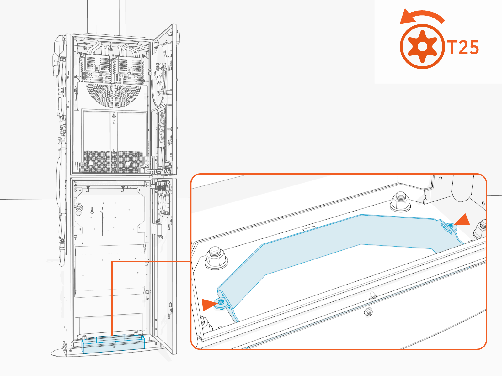 Technical illustration depicts the procedural step.