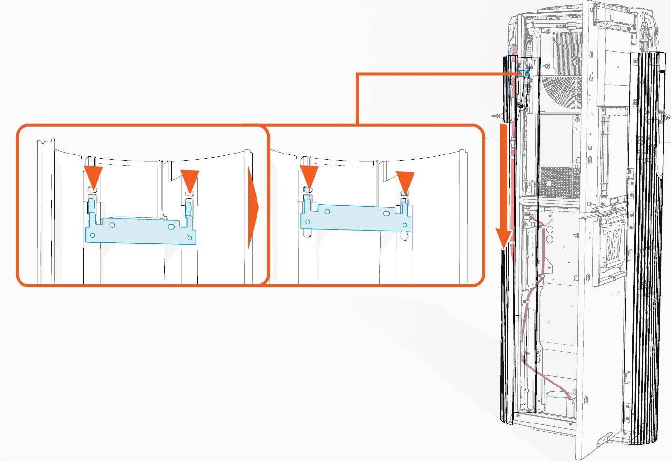Technical illustration depicts the procedural step.