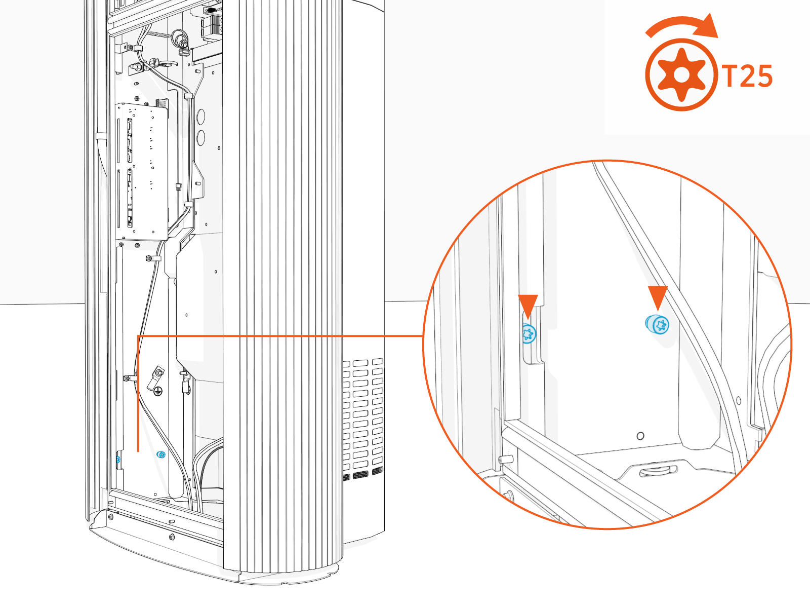 Technical illustration depicts the procedural step.
