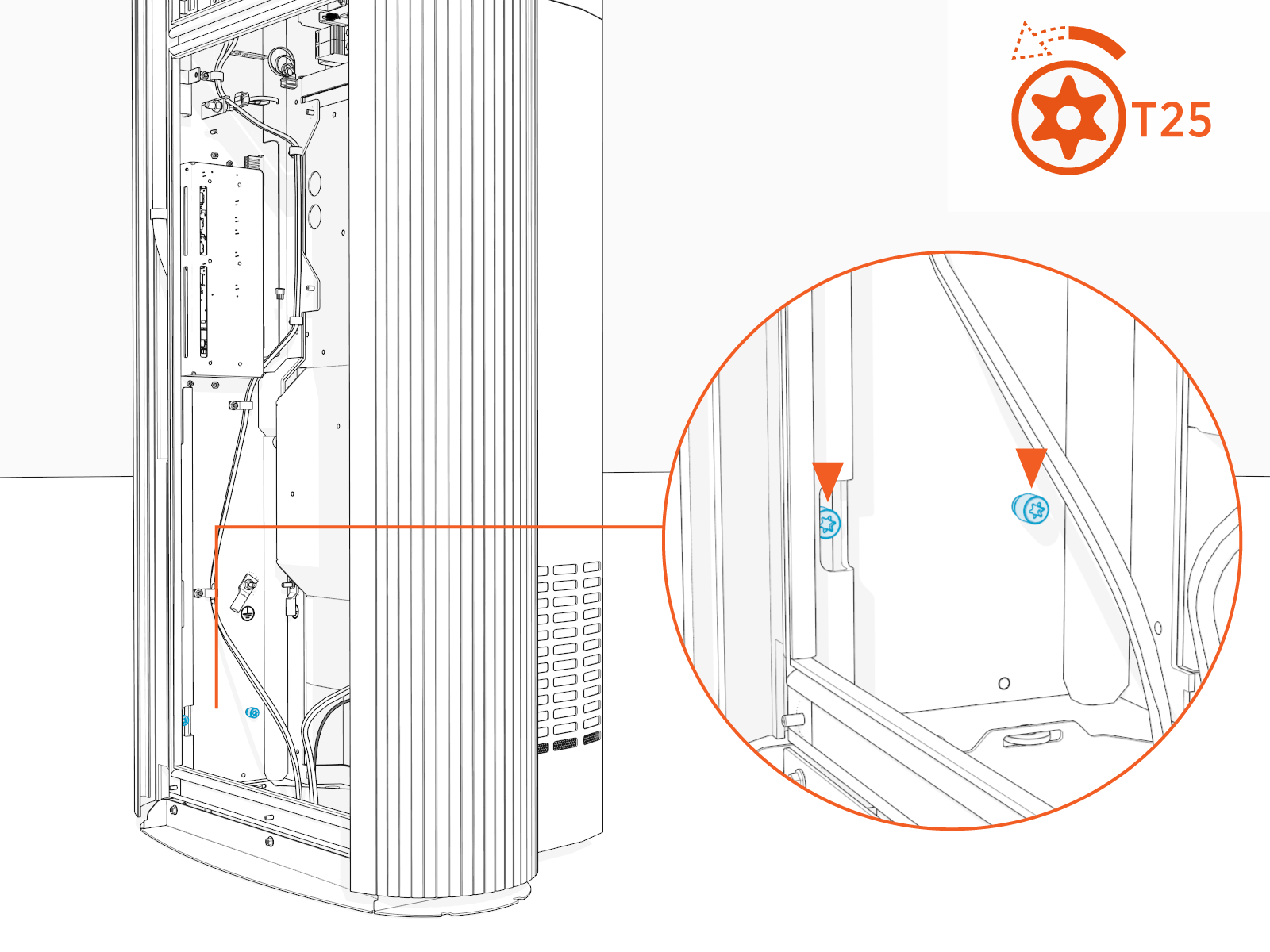 Technical illustration depicts the procedural step.