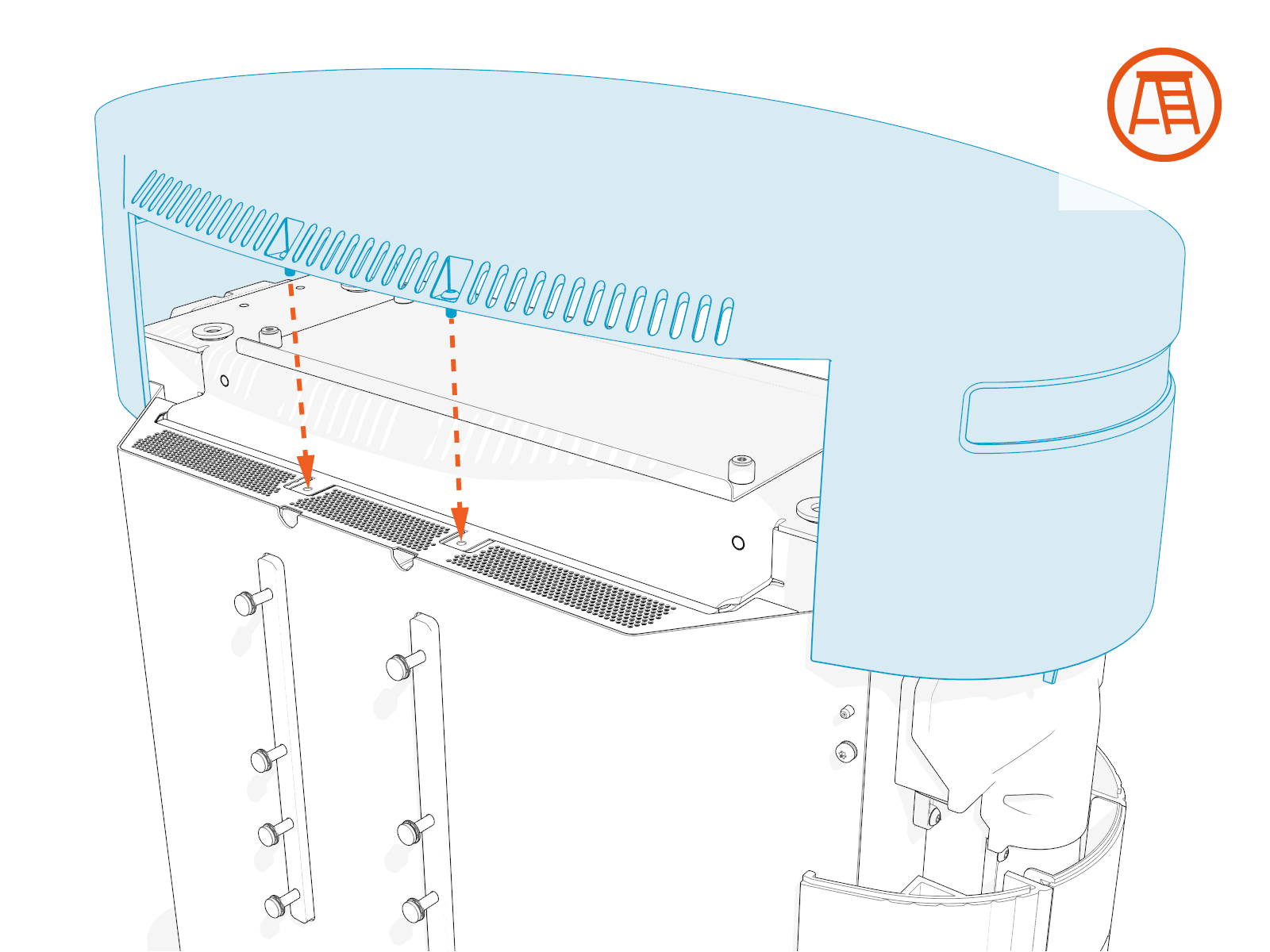 Technical illustration depicts the procedural step.