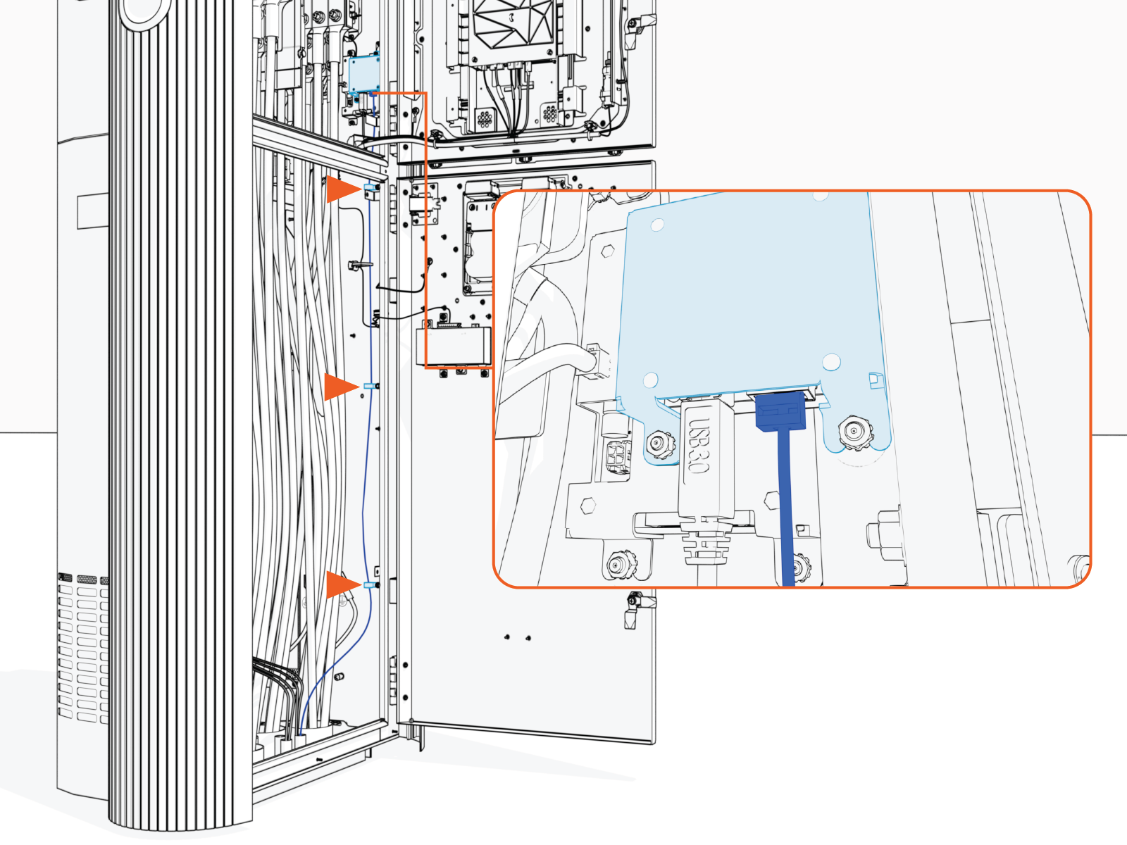 Technical illustration depicts the procedural step.