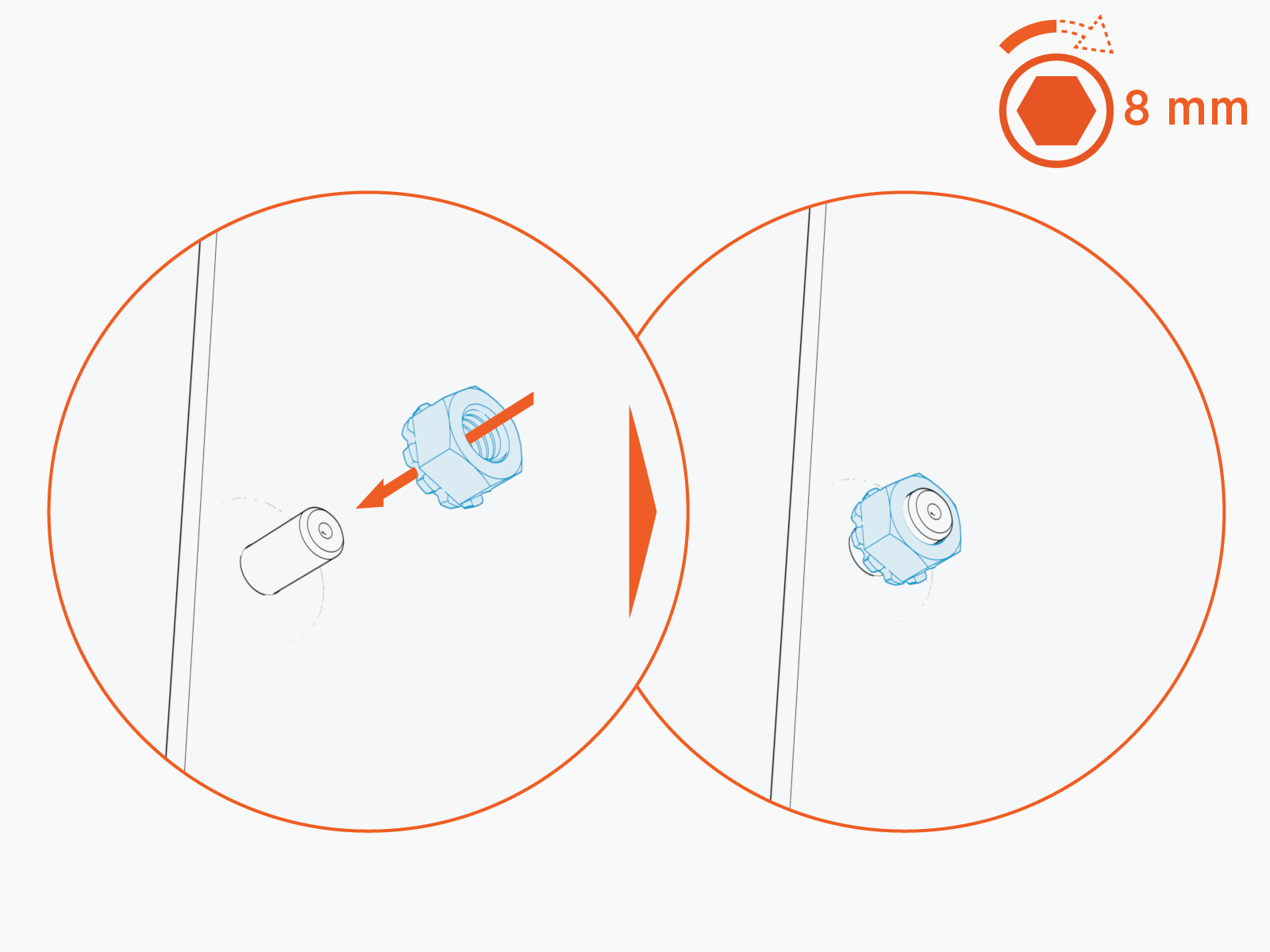 Technical illustration depicts the procedural step.