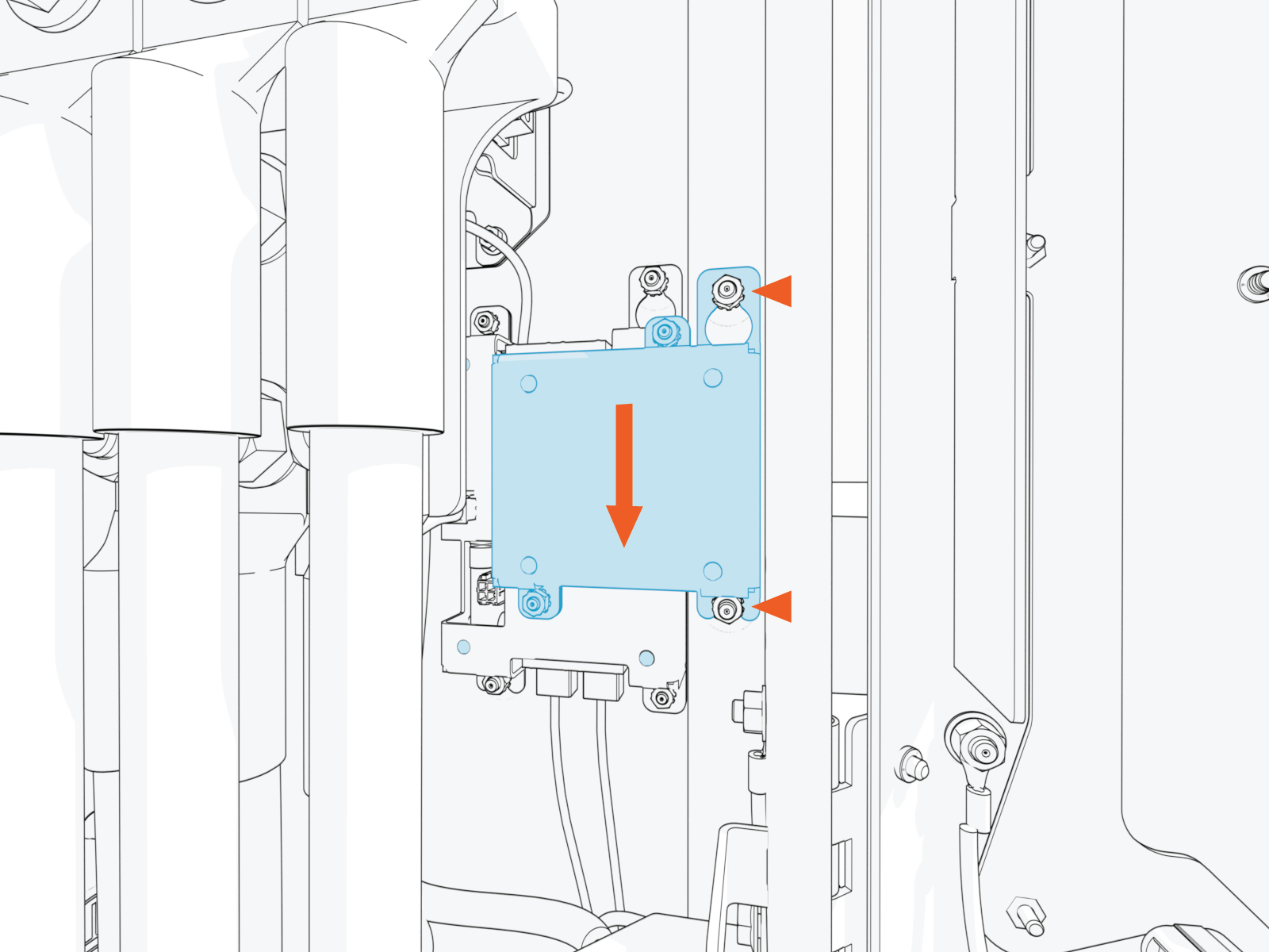 Technical illustration depicts the procedural step.