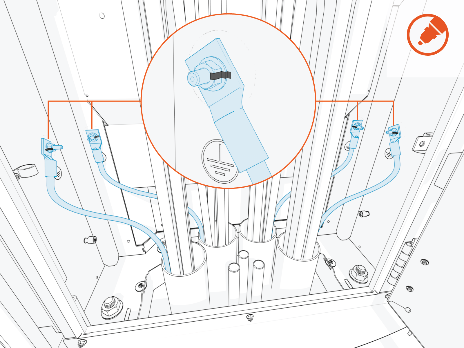 Technical illustration depicts the procedural step.