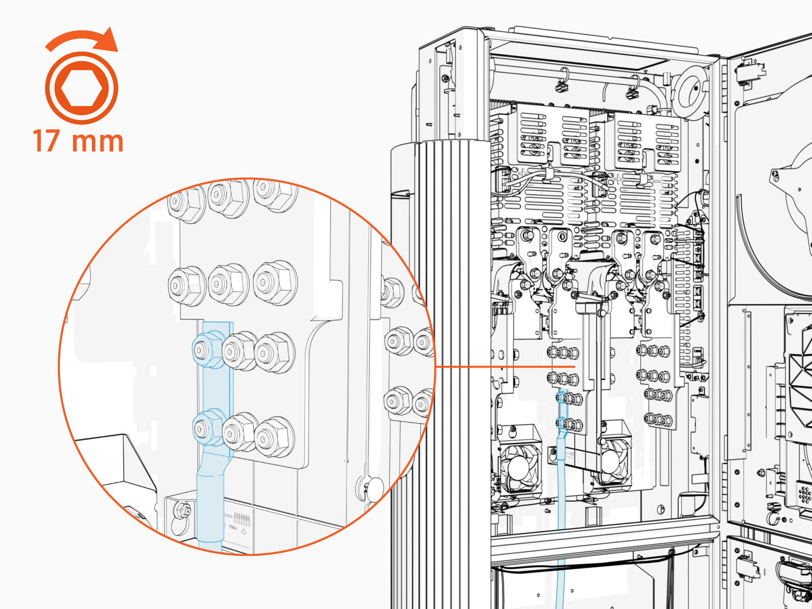 Technical illustration depicts the procedural step.