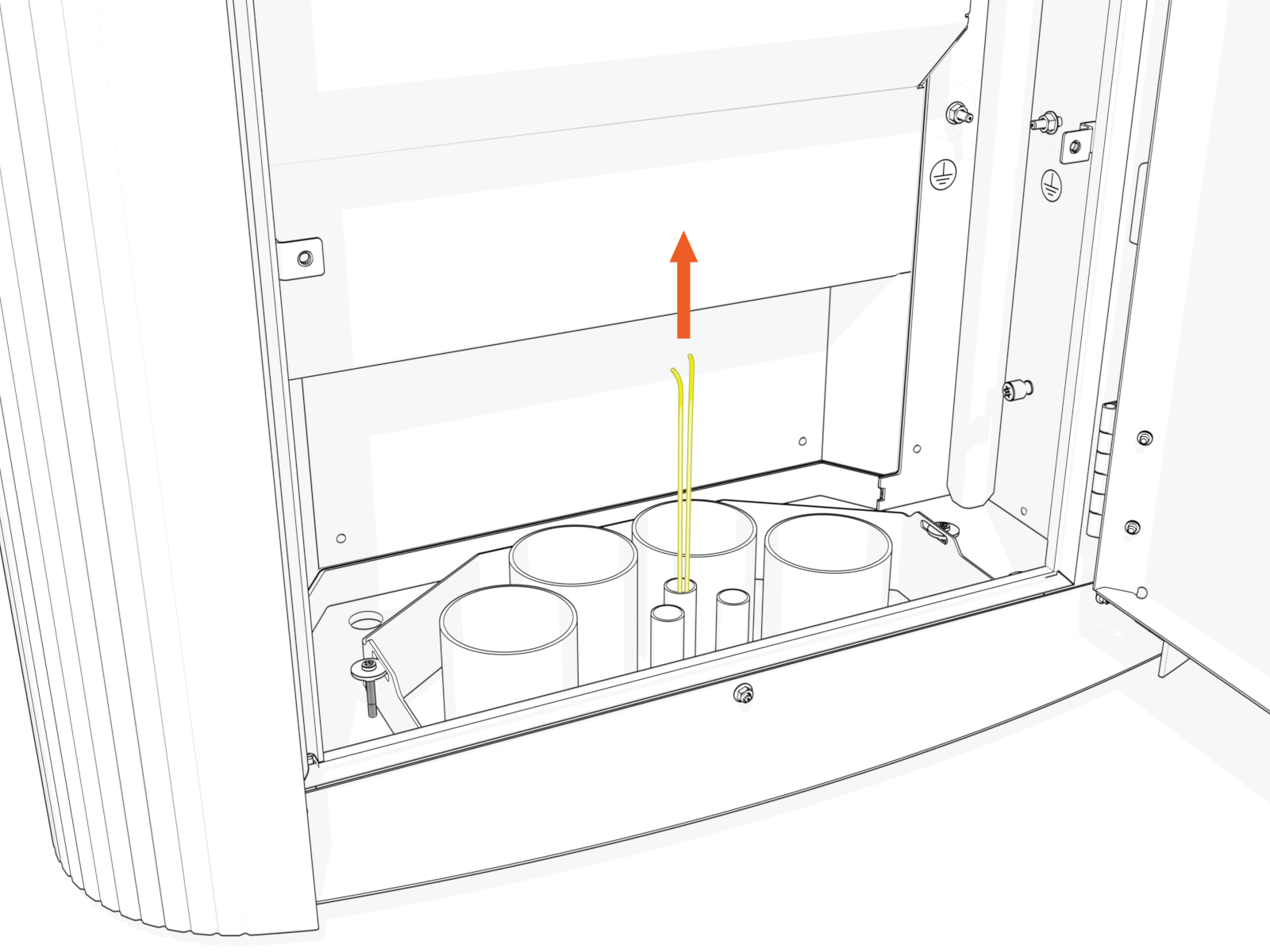 Technical illustration depicts the procedural step.