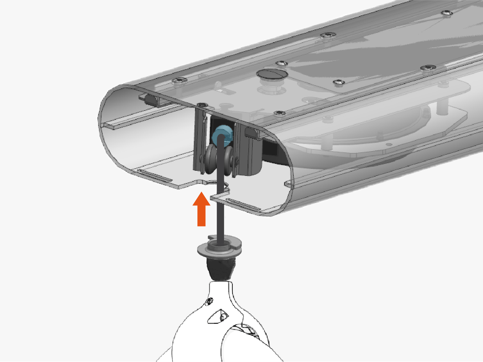 Technical illustration depicts the procedural step.
