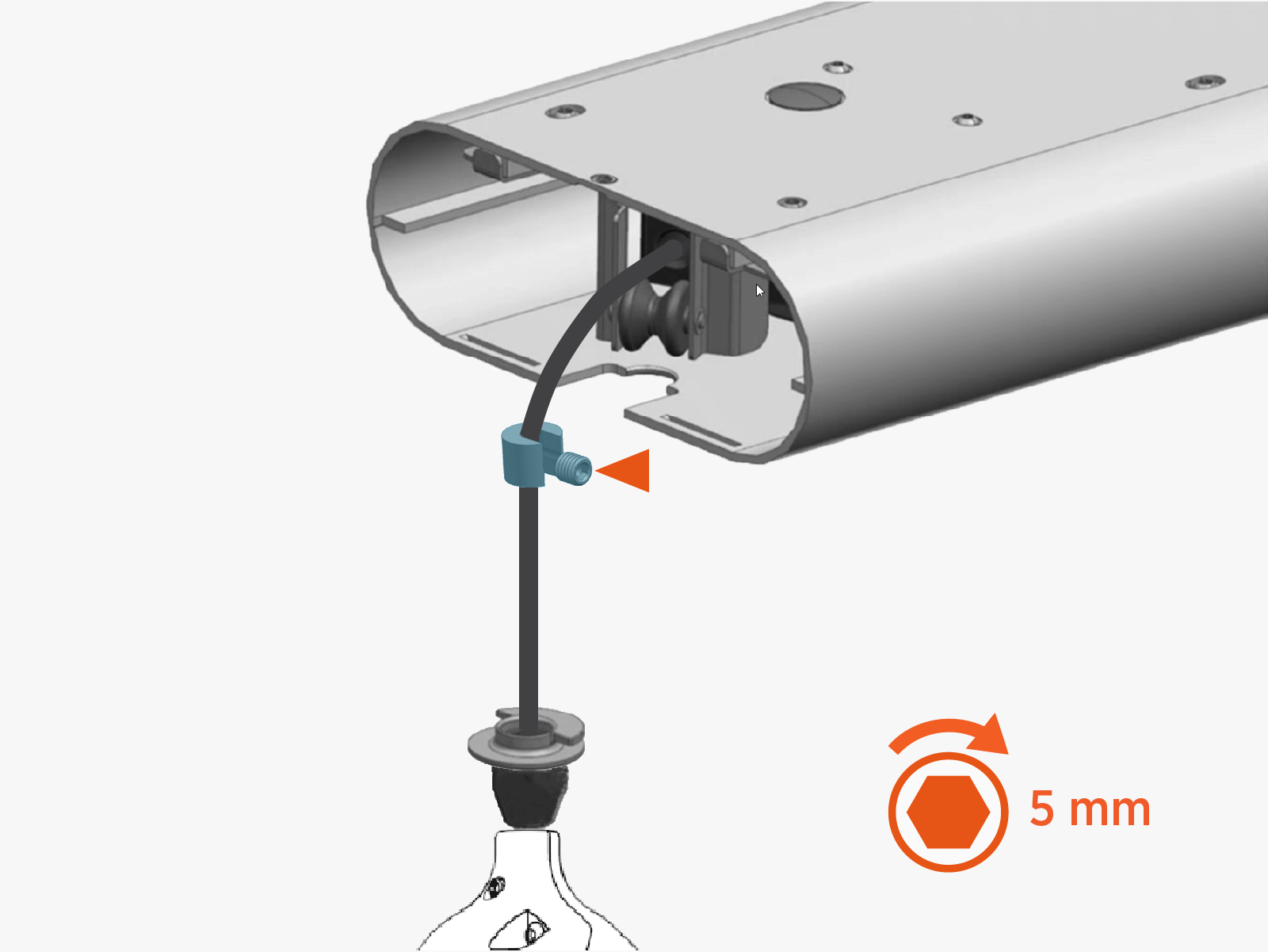 Technical illustration depicts the procedural step.