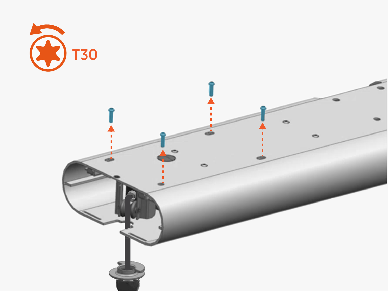 Technical illustration depicts the procedural step.