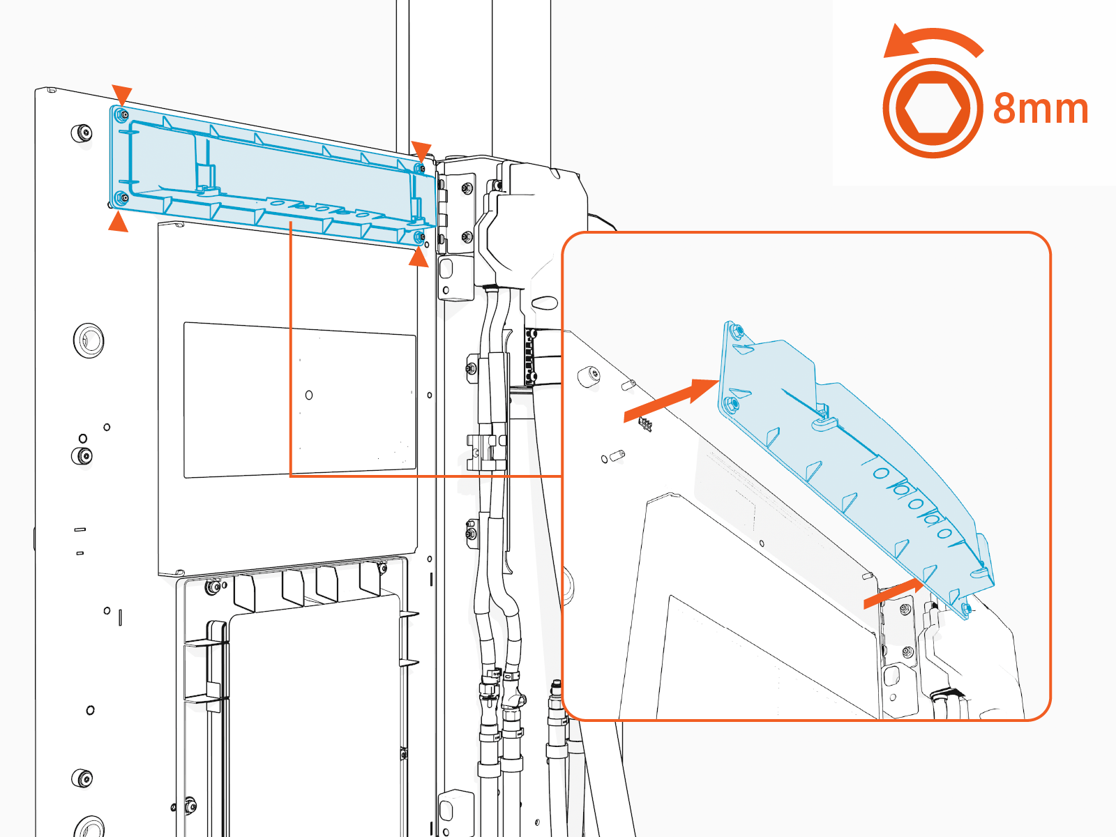 Technical illustration depicts the procedural step.