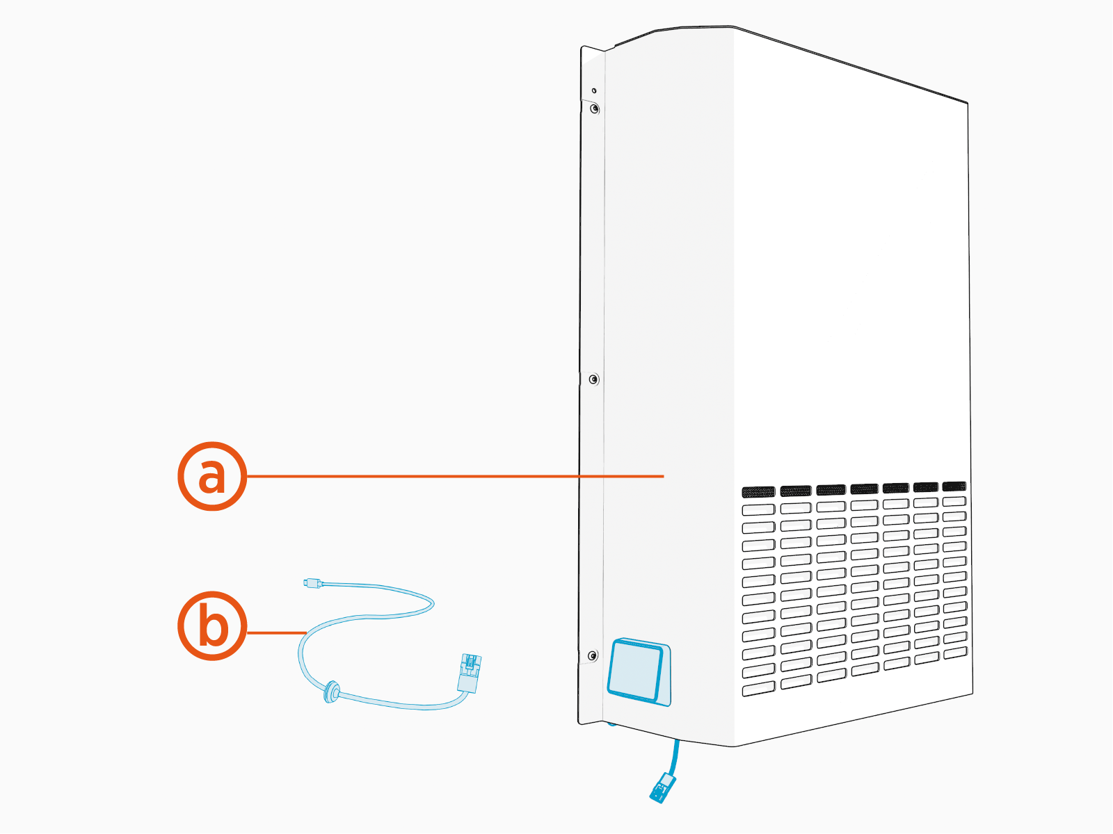 Labeled diagram of product, tools or parts.