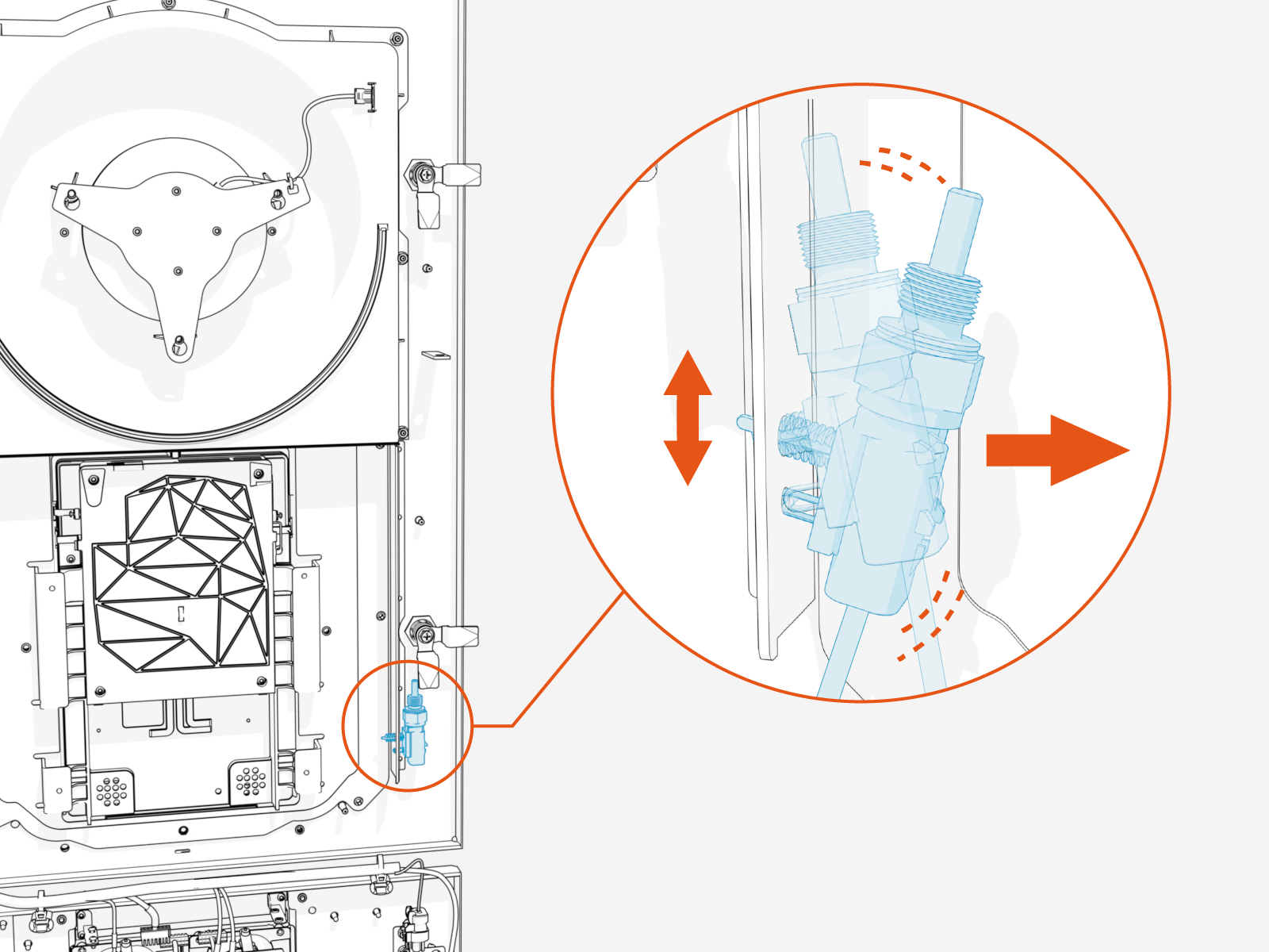 Technical illustration depicts the procedural step.