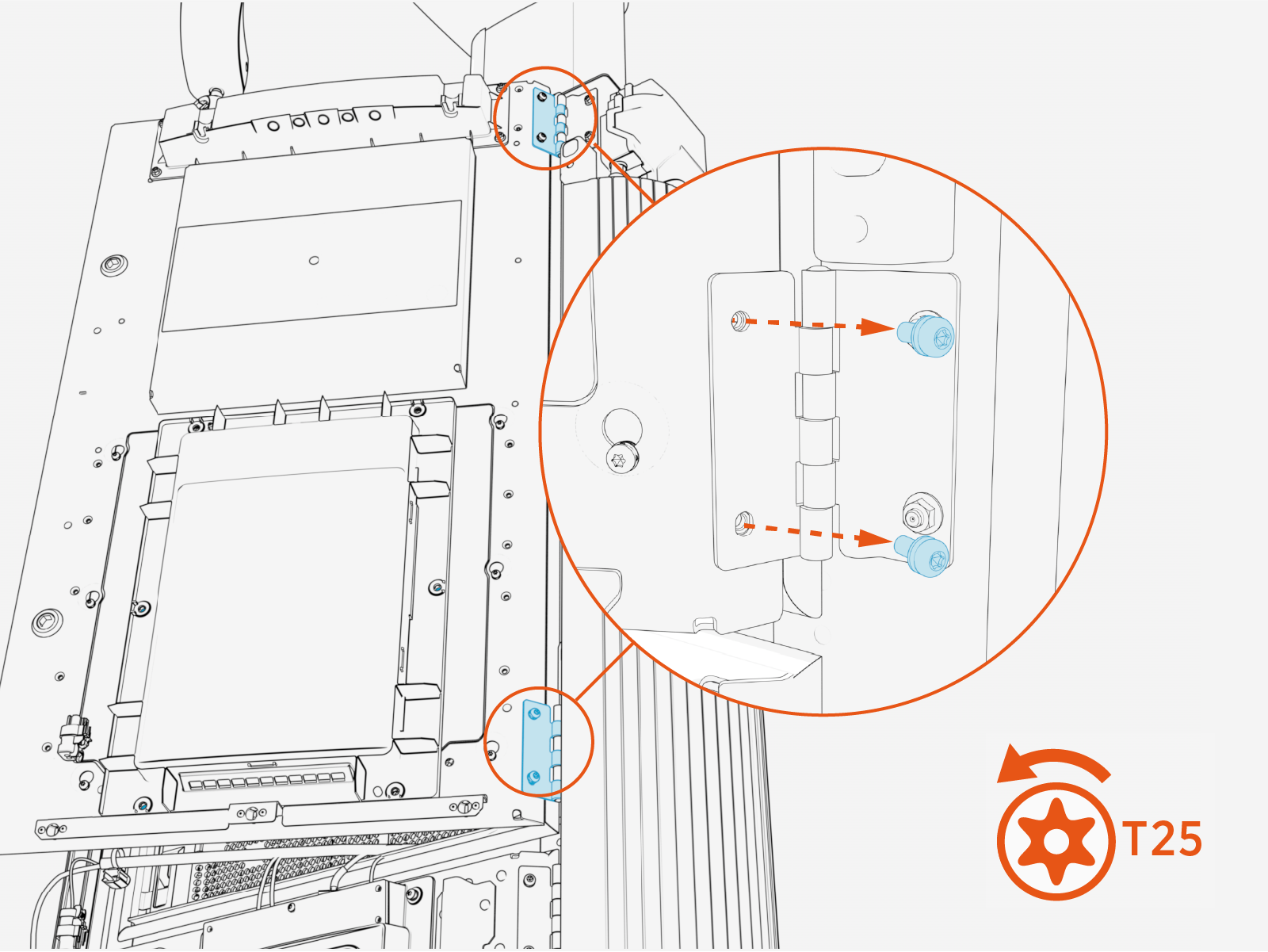 Technical illustration depicts the procedural step.