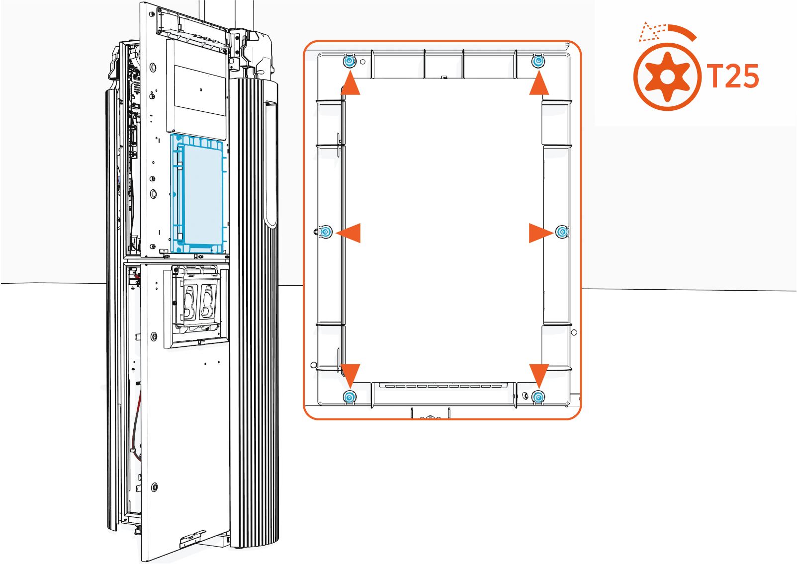 Technical illustration depicts the procedural step.