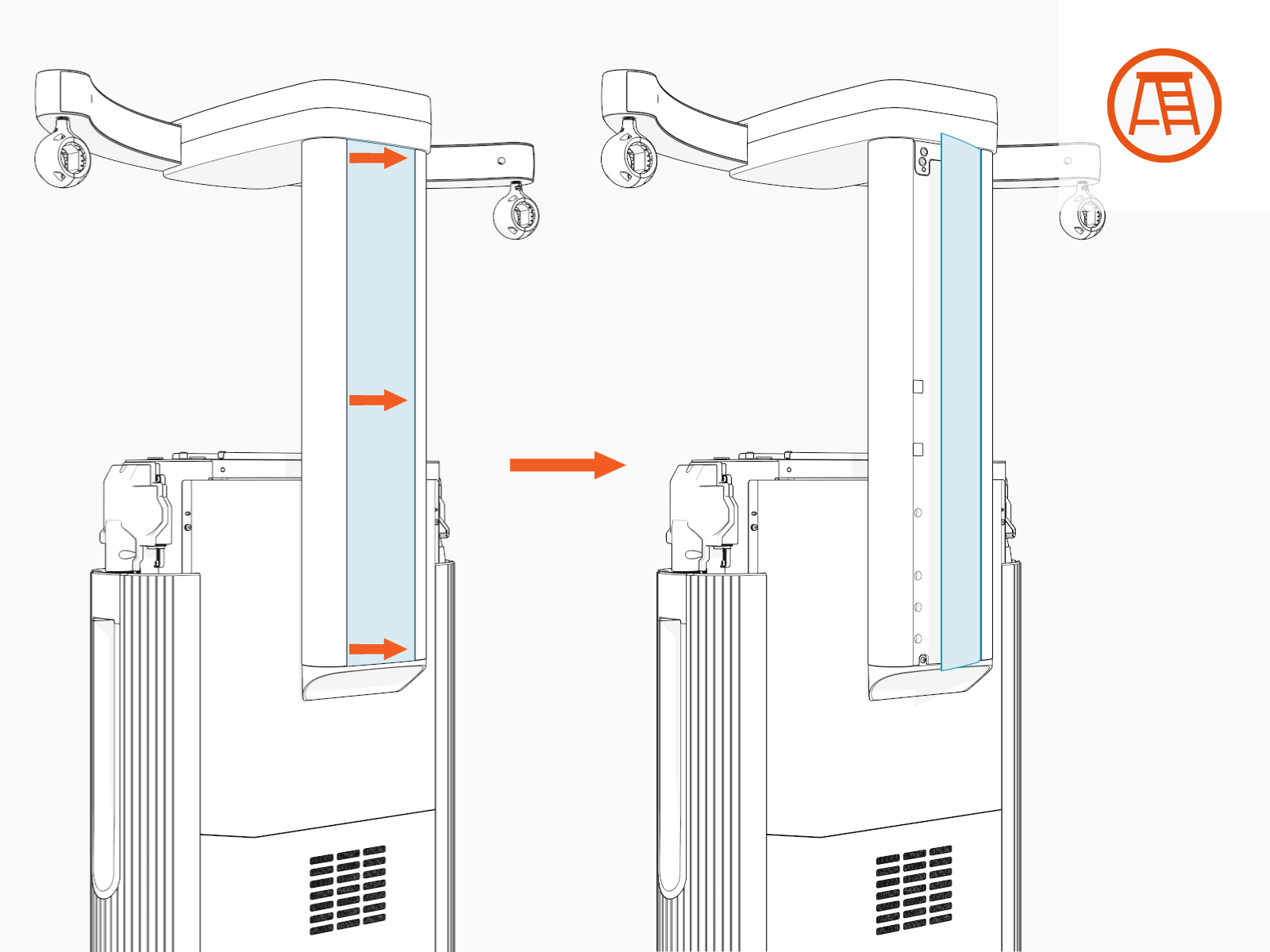 Technical illustration depicts the procedural step.