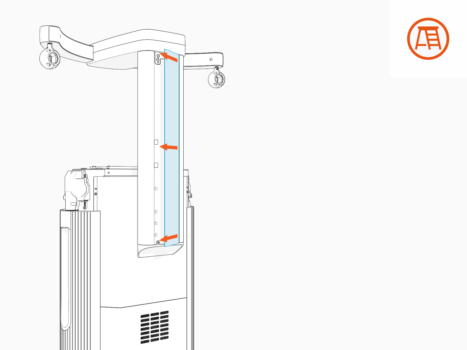 Technical illustration depicts the procedural step.