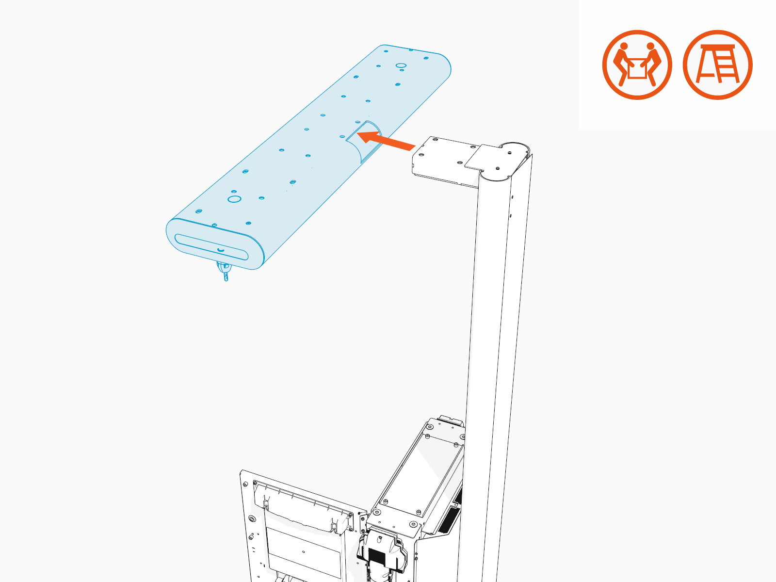 Technical illustration depicts the procedural step.