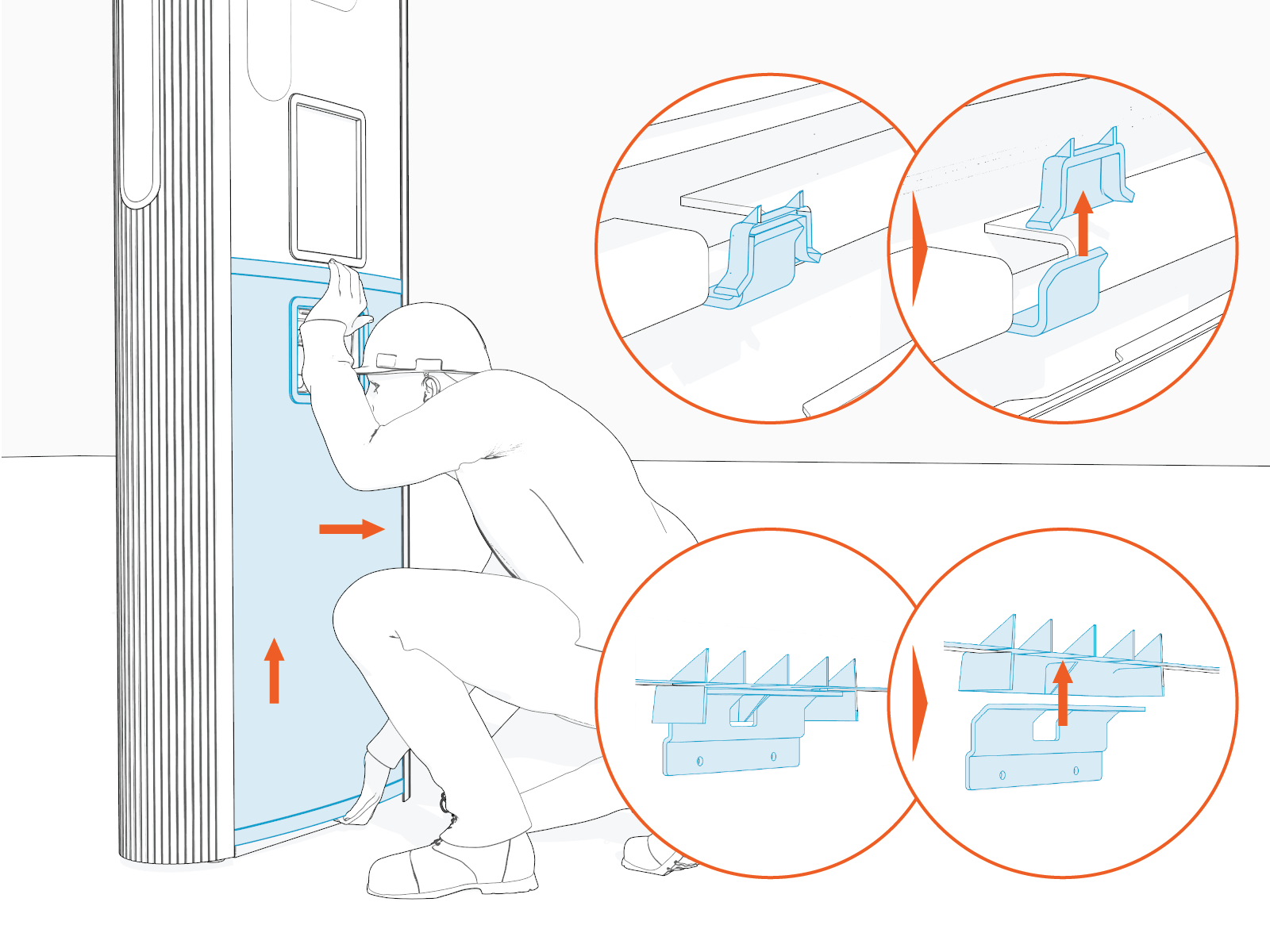 Technical illustration depicts the procedural step.