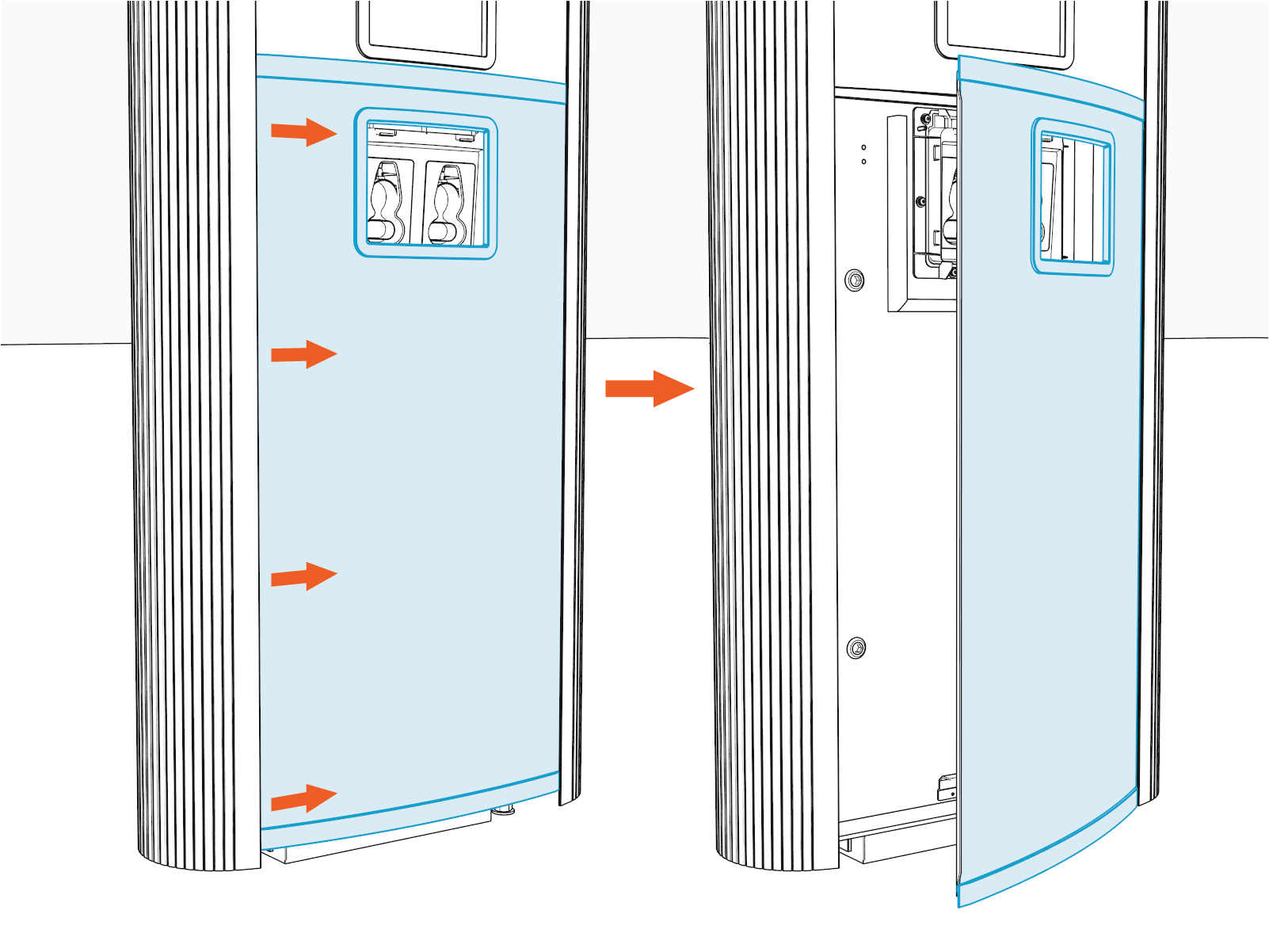 Technical illustration depicts the procedural step.Technical illustration depicts the procedural step.