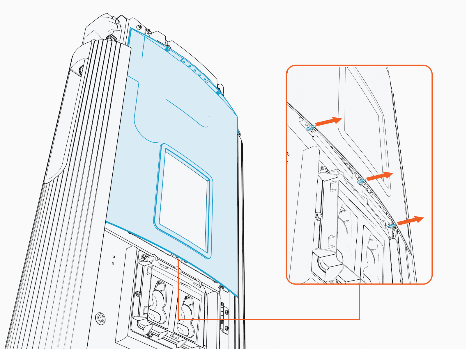 Technical illustration depicts the procedural step.