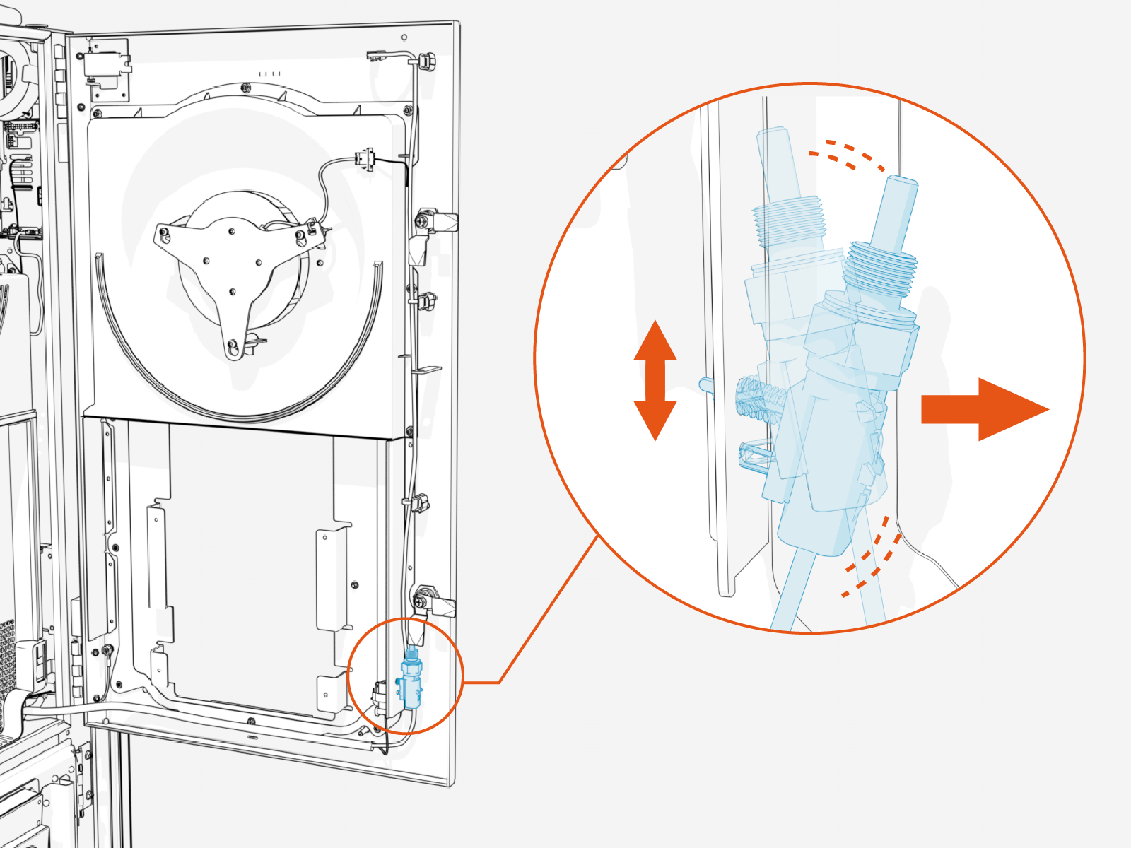 Technical illustration depicts the procedural step.