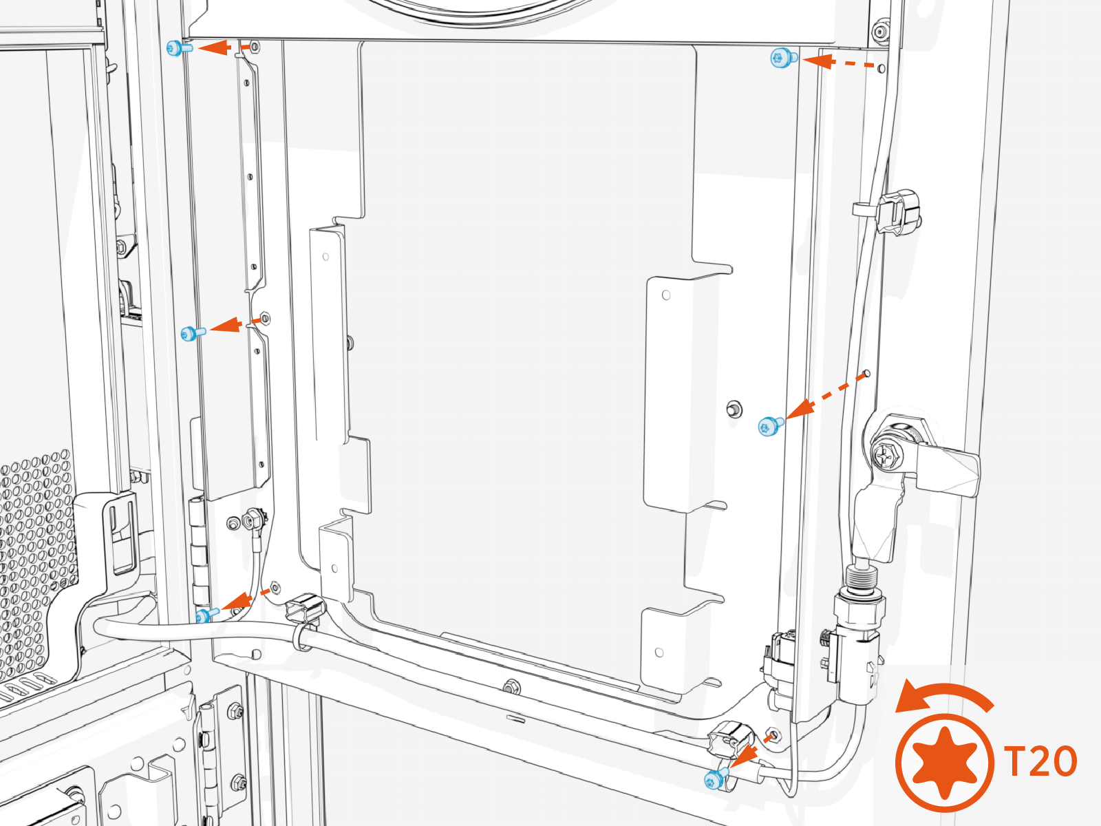 Technical illustration depicts the procedural step.