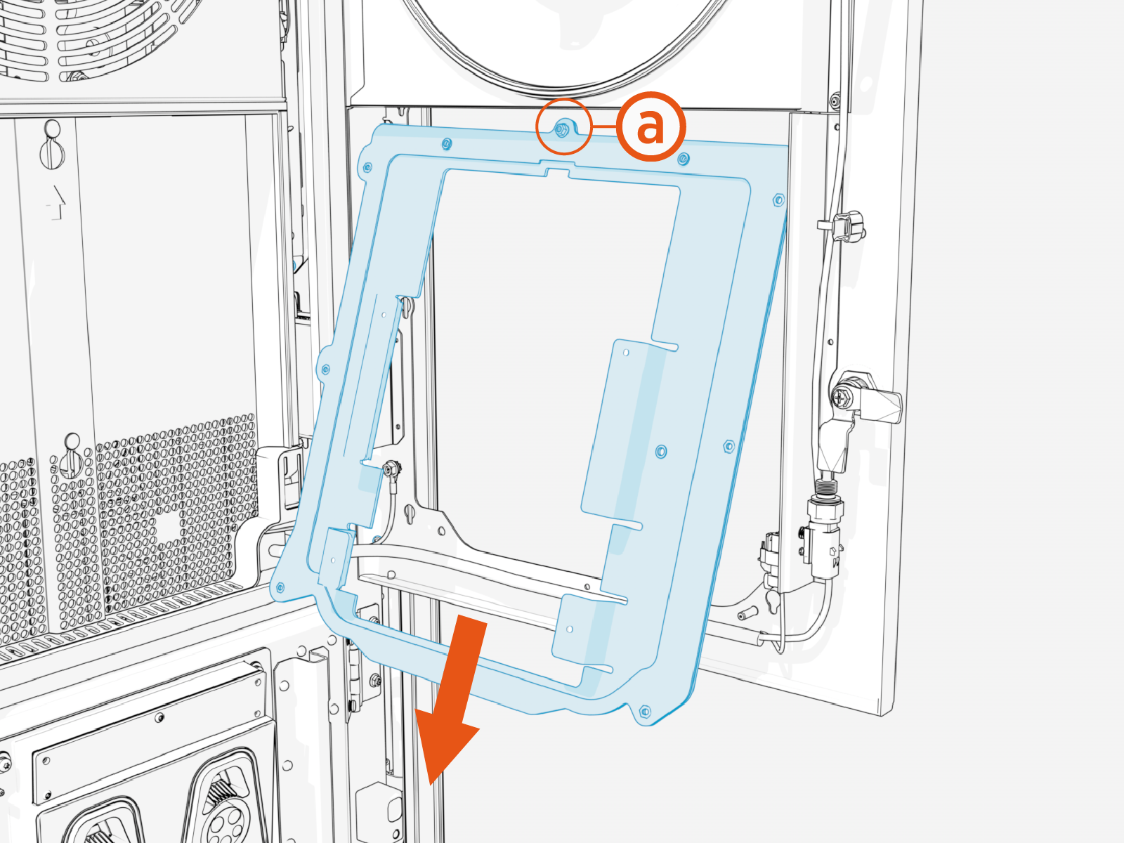 Technical illustration depicts the procedural step.