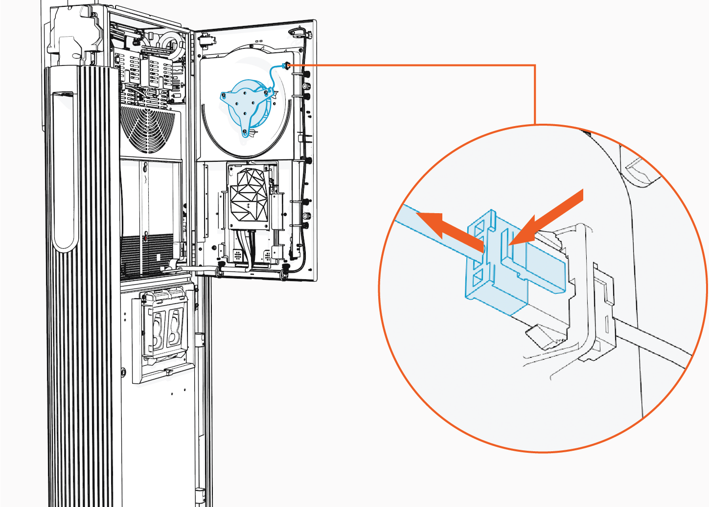 Technical illustration depicts the procedural step.
