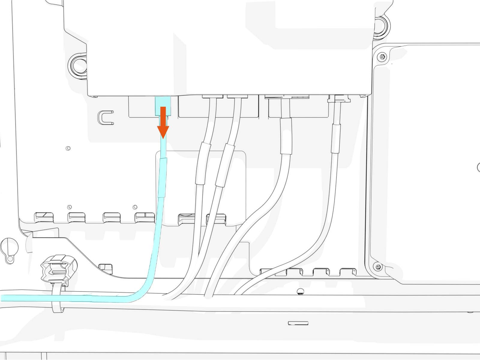 Technical illustration depicts the procedural step.