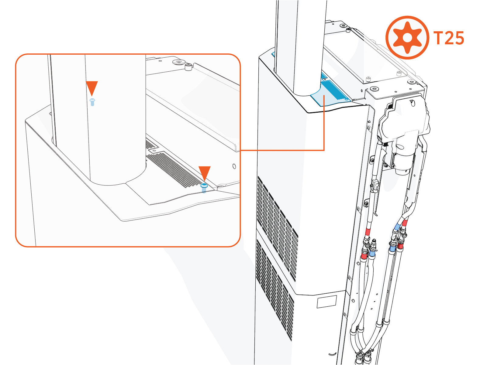 Technical illustration depicts the procedural step.