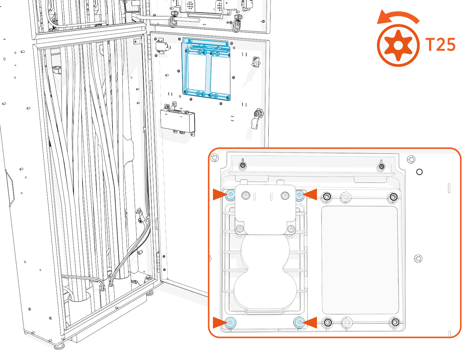 Technical illustration depicts the procedural step.
