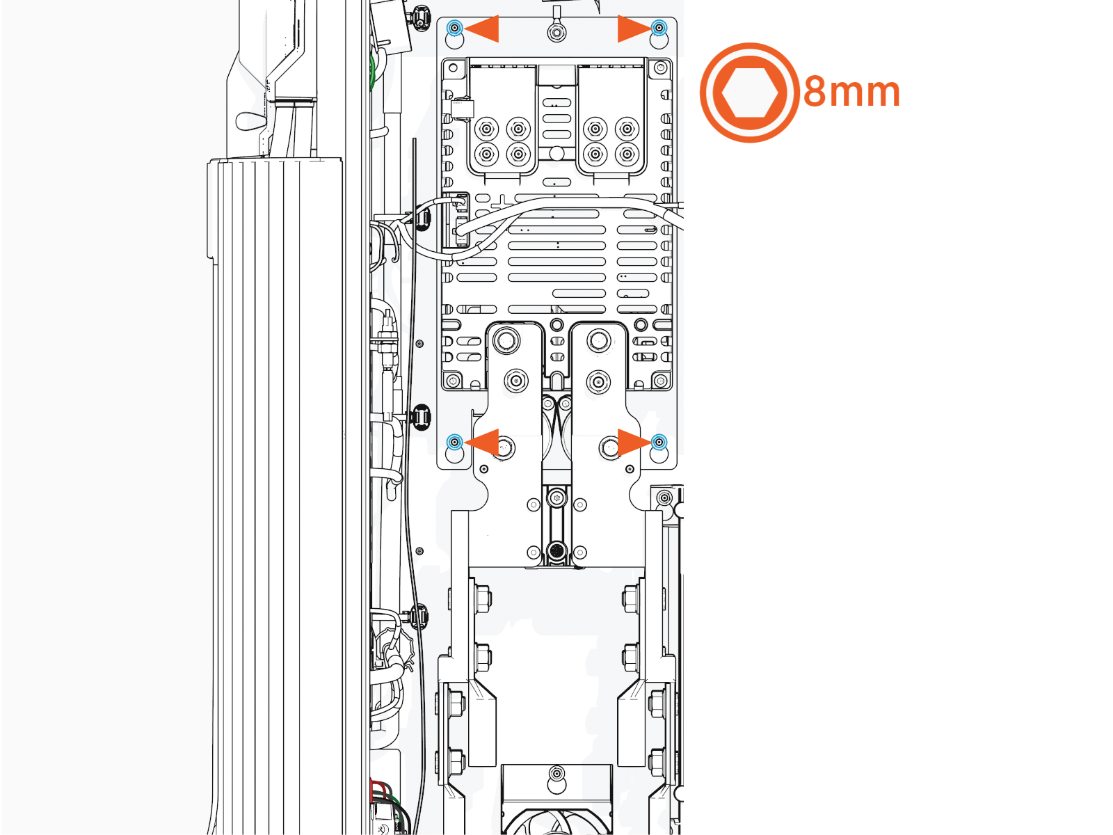 Technical illustration depicts the procedural step.