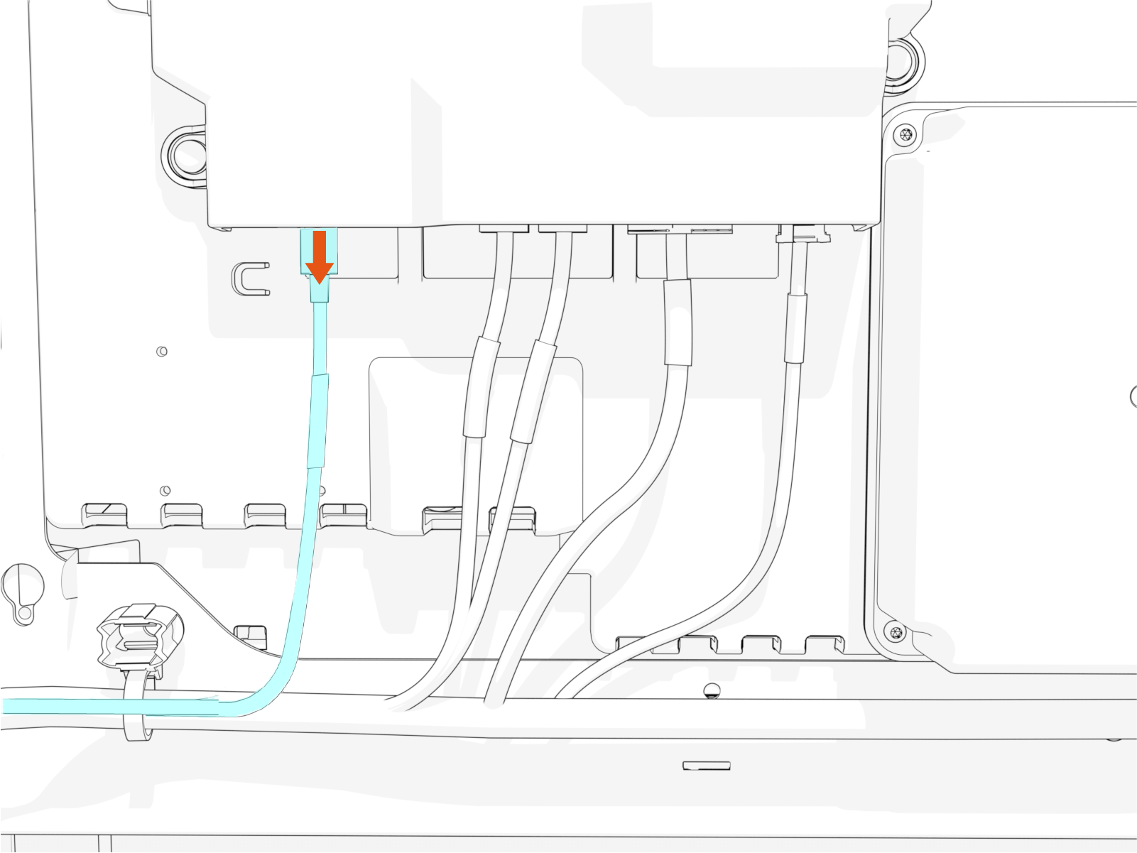 Technical illustration depicts the procedural step.