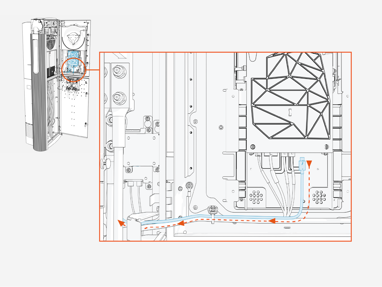 Technical illustration depicts the procedural step.
