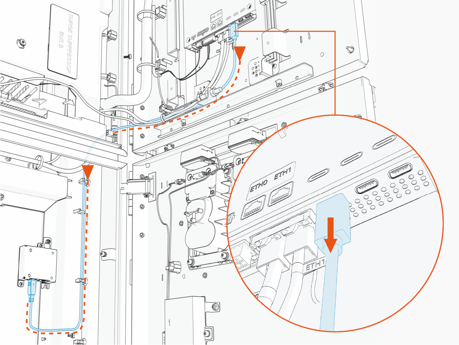 Technical illustration depicts the procedural step.