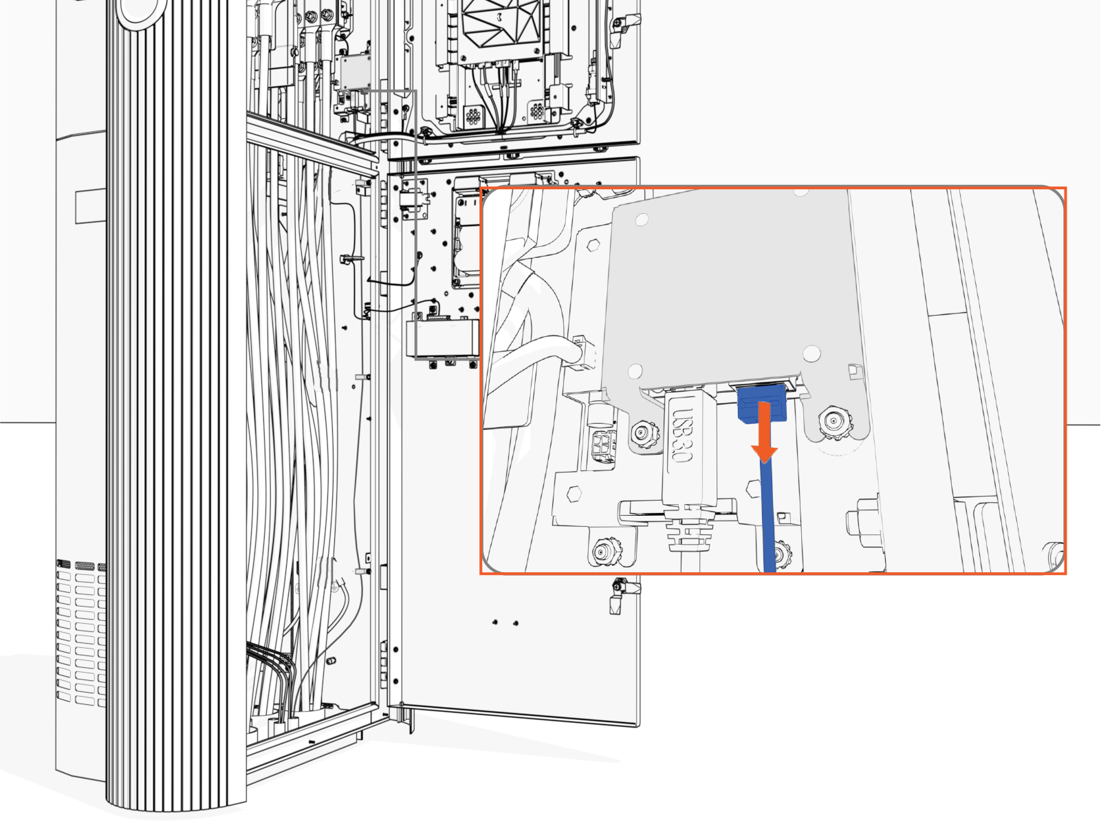 Technical illustration depicts the procedural step.