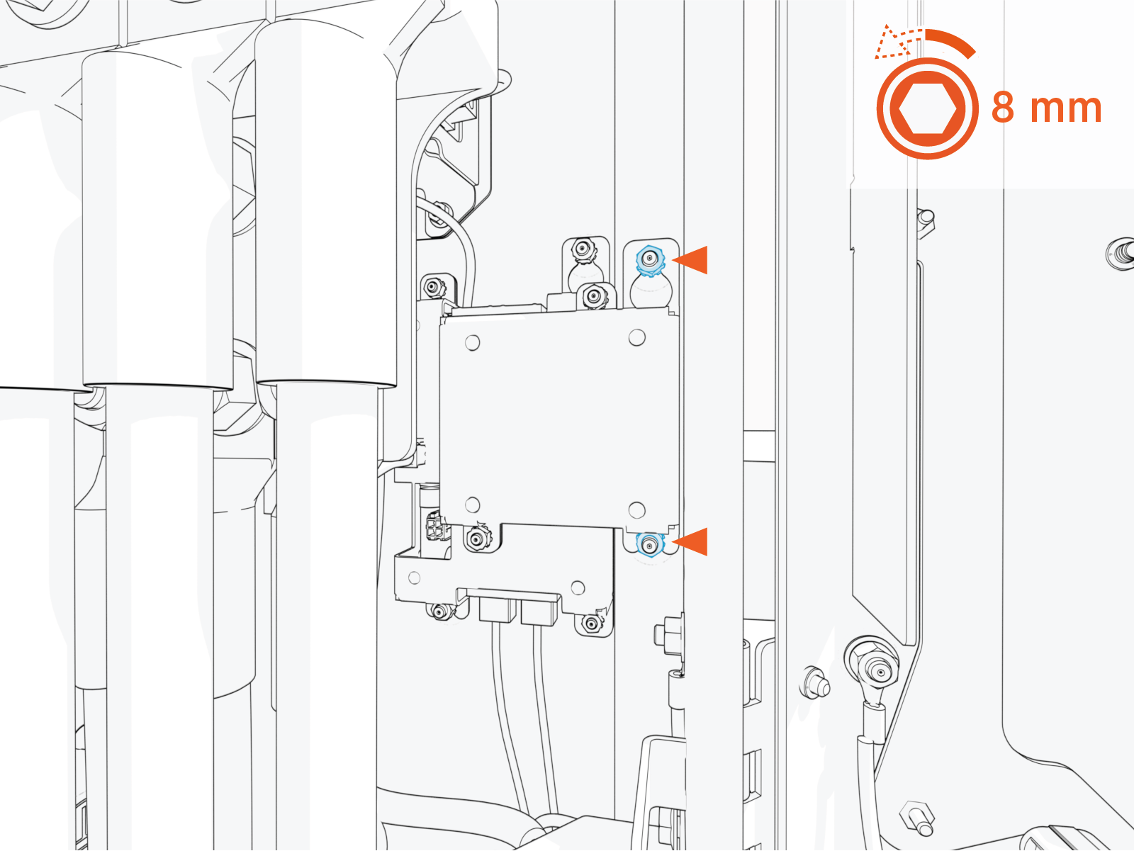 Technical illustration depicts the procedural step.
