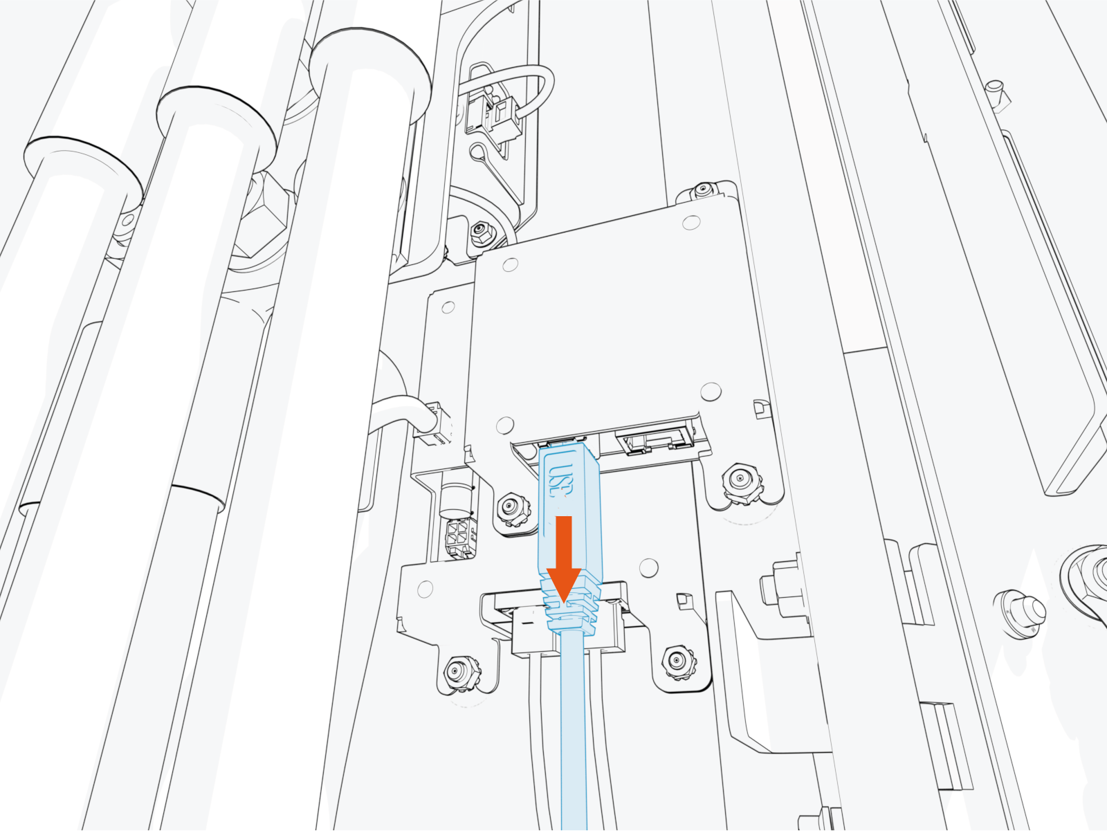 Technical illustration depicts the procedural step.