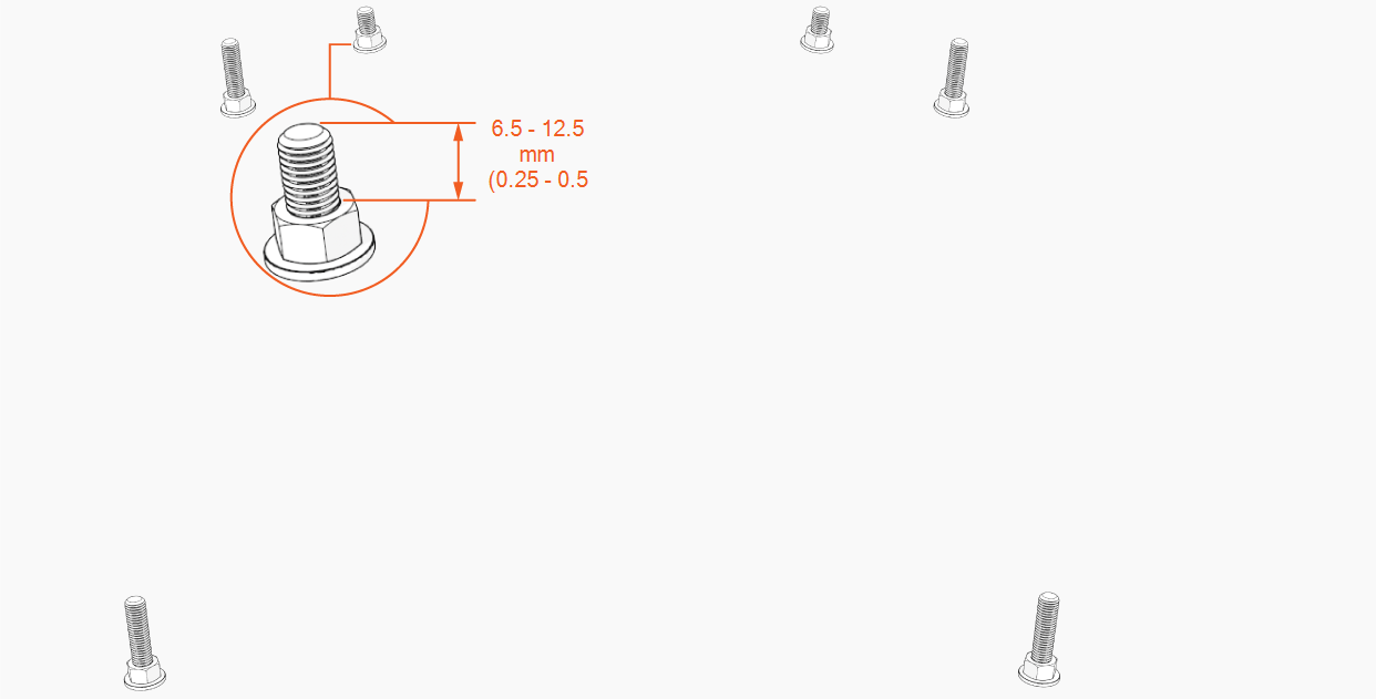 Measure the nut distance from the top of anchor bolt again and adjust if needed