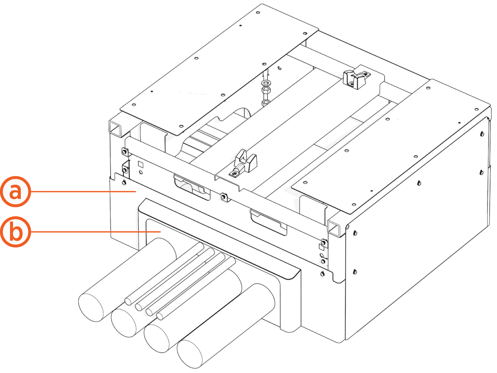 Install pedestall covers while taking care to see that if the SCE gland plate is installed on the rear side of the Power Block pedestal, then to use the rear cover