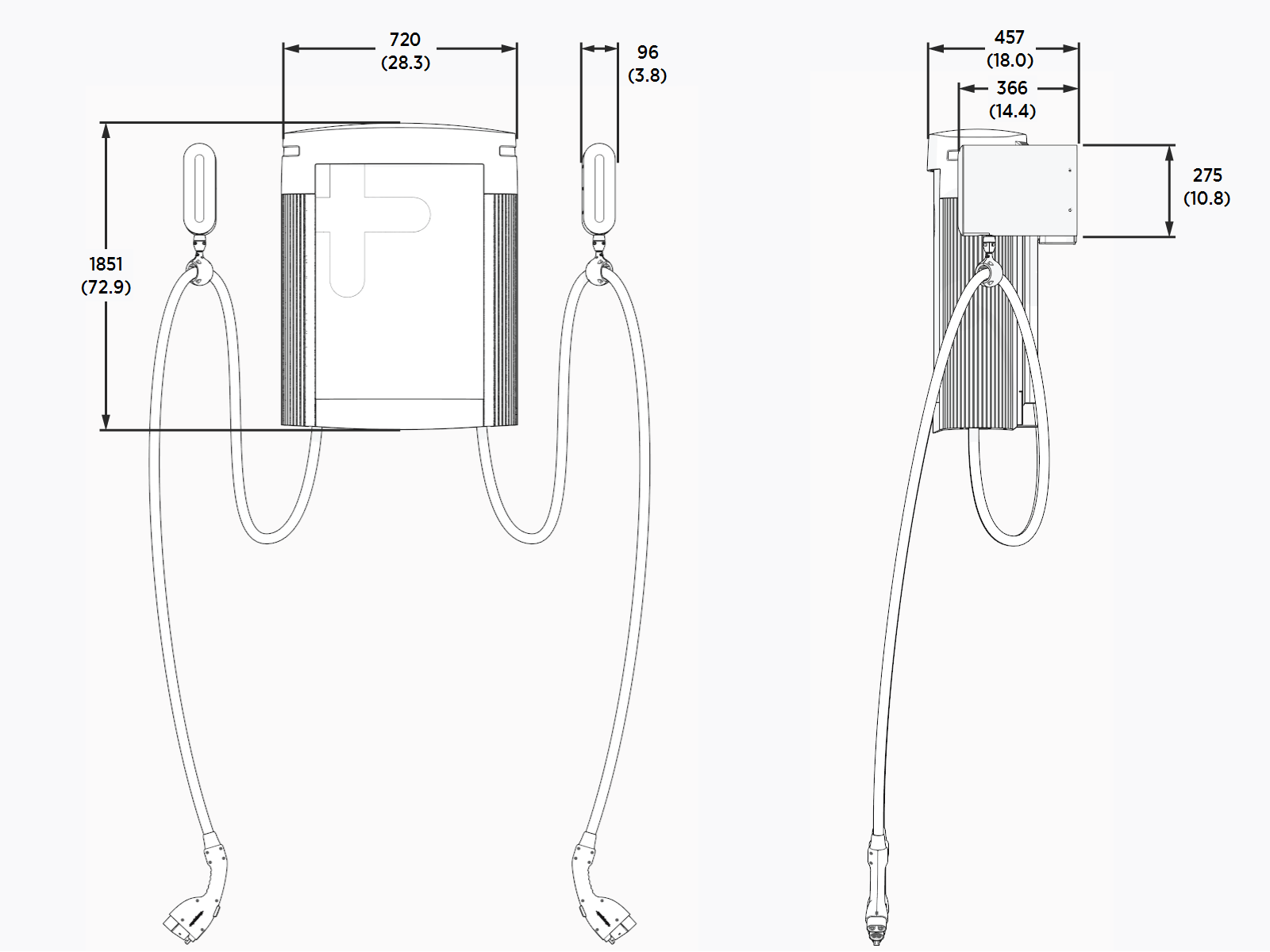 Overhead-Mount Power Link With Single or Dual Cable, and Overhead CMK