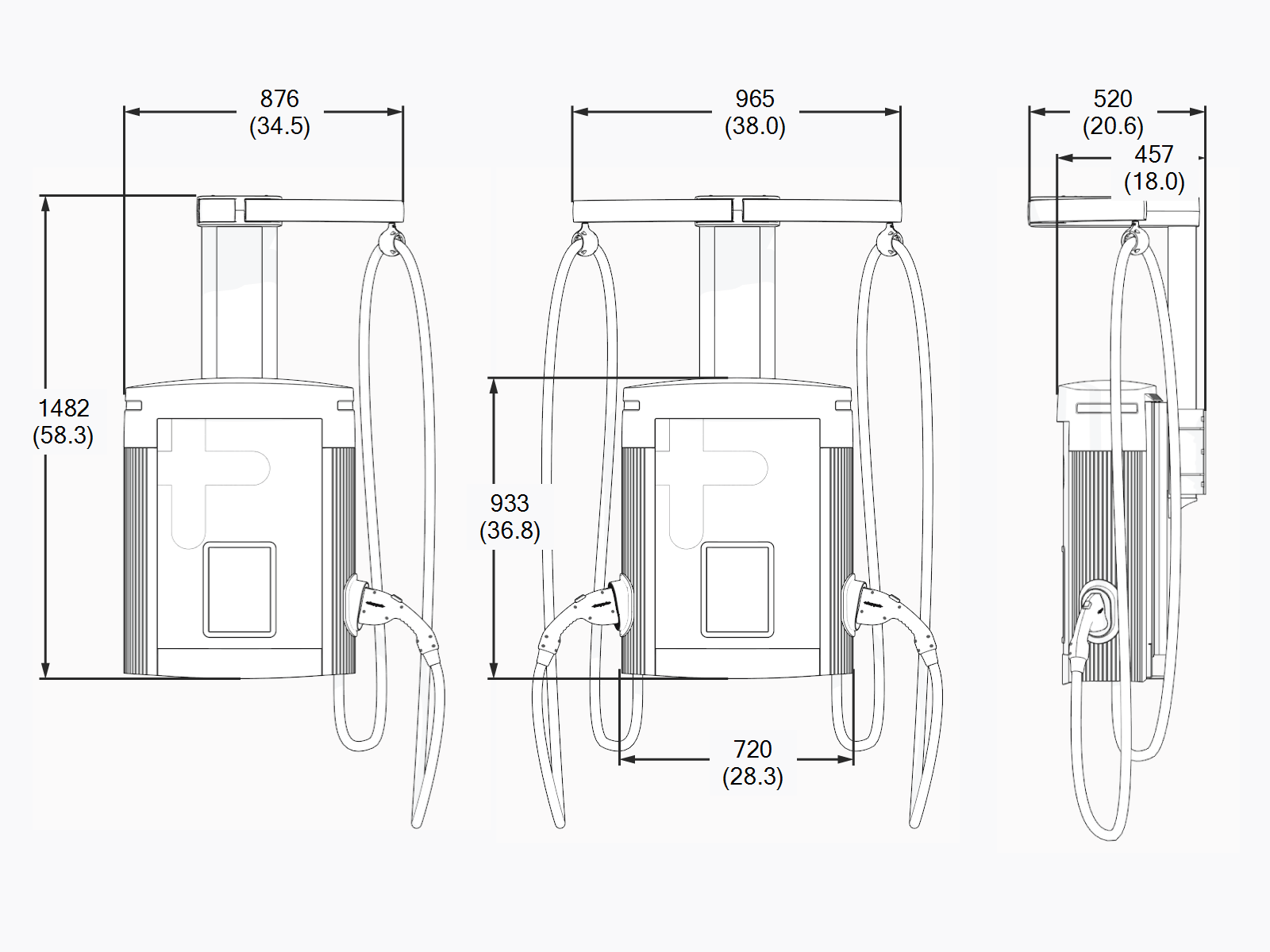 Wall-Mount Power Link With Single or Dual Cable, and Standard CMK