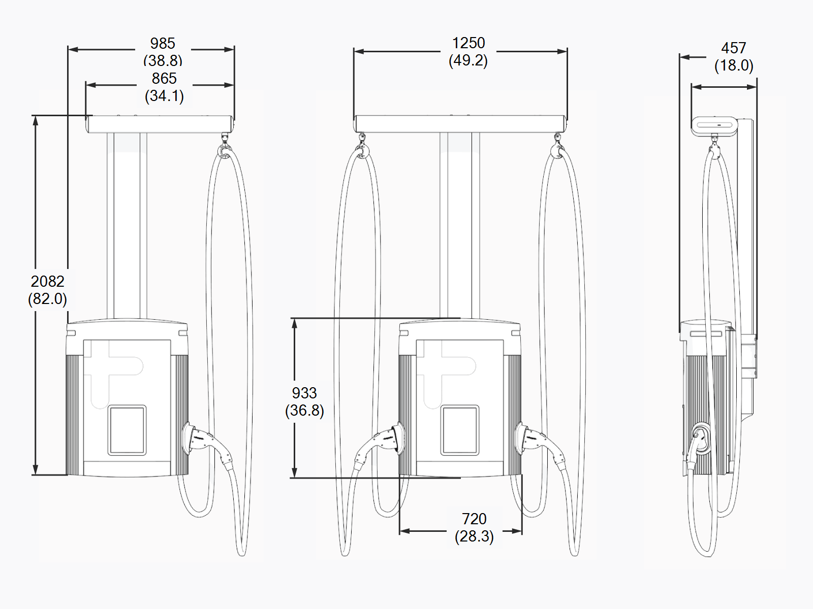 Wall-Mount Power Link With Single or Dual Cable, and Tall CMK