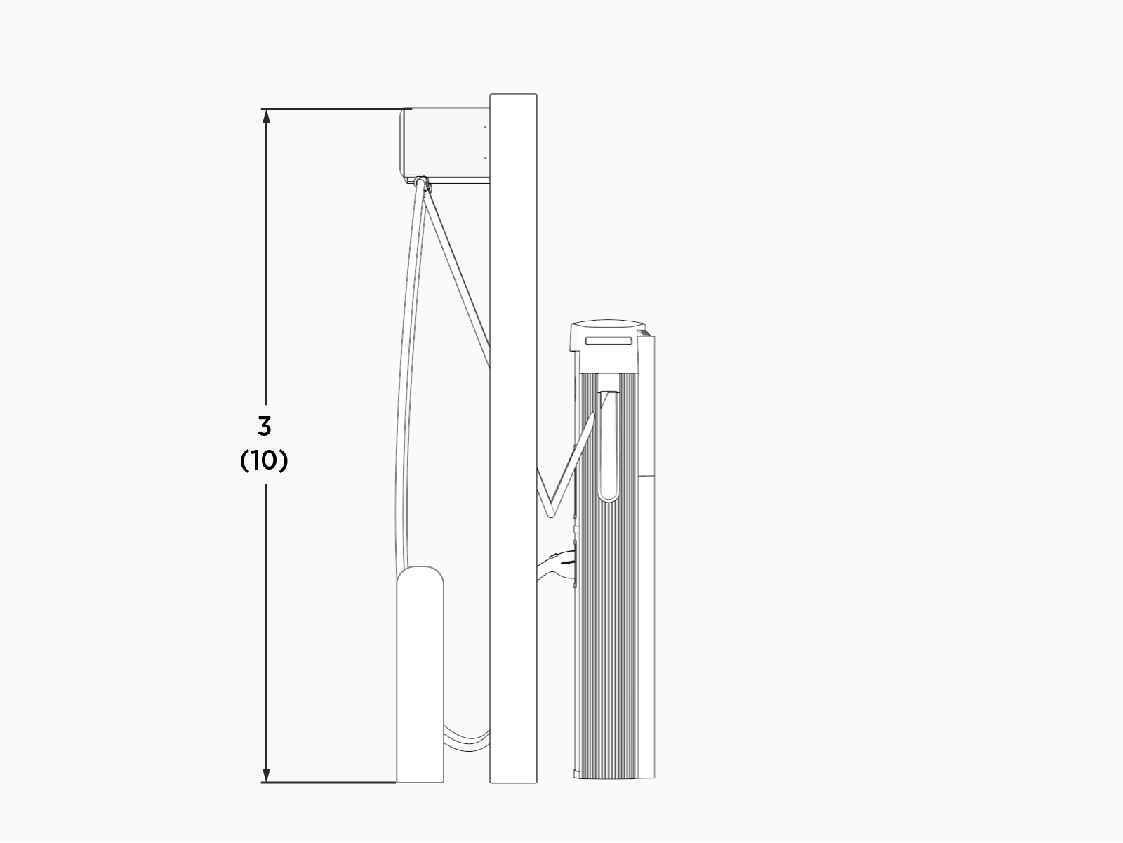 Overhead CMK when mounted onto the pole must have an optimum height of 3 m (10 ft)